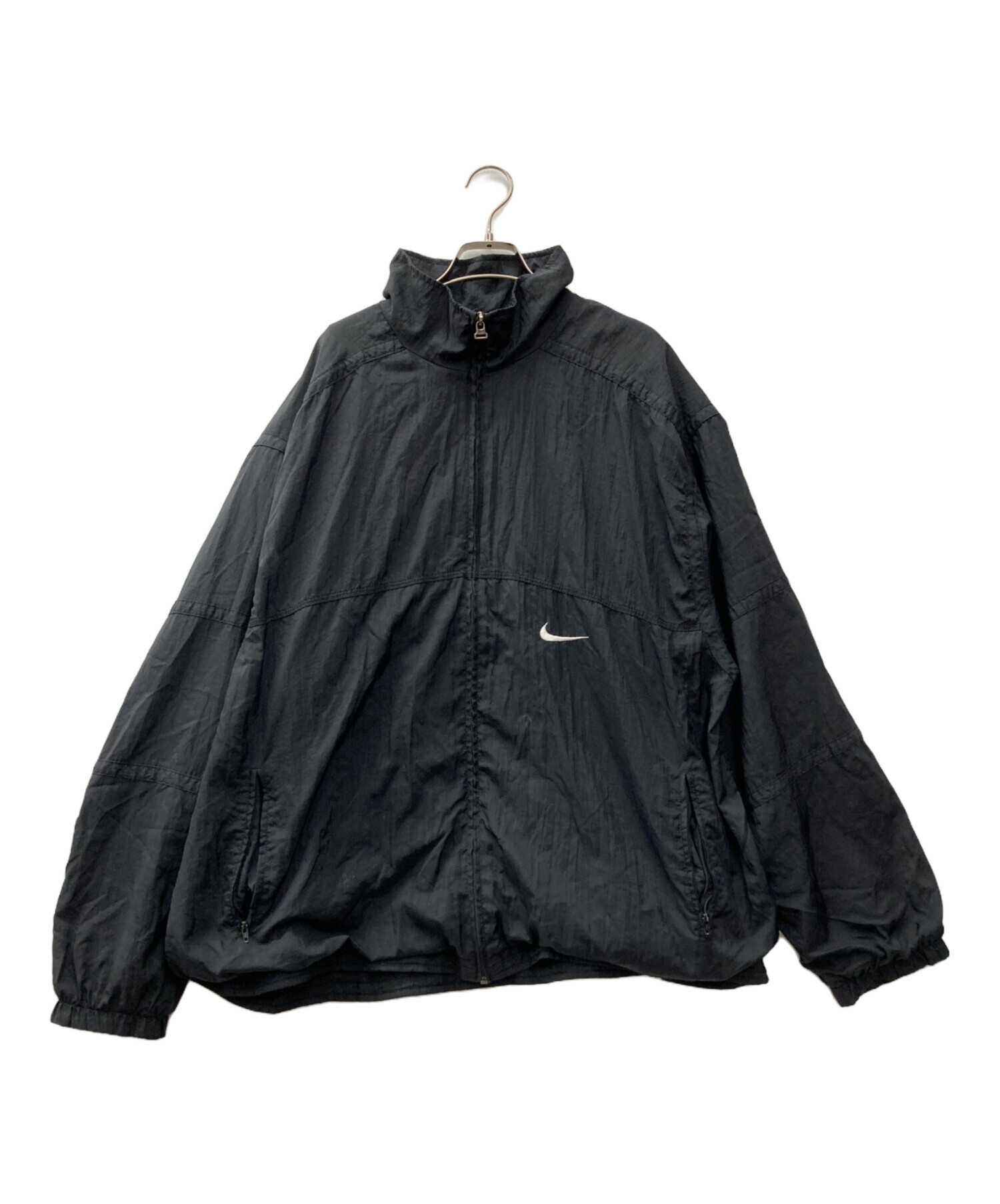 古着 90s ナイキ NIKE ナイロンジャケット 中古・古着通販】NIKE (ナイキ) 90sナイロンジャケット ブラック