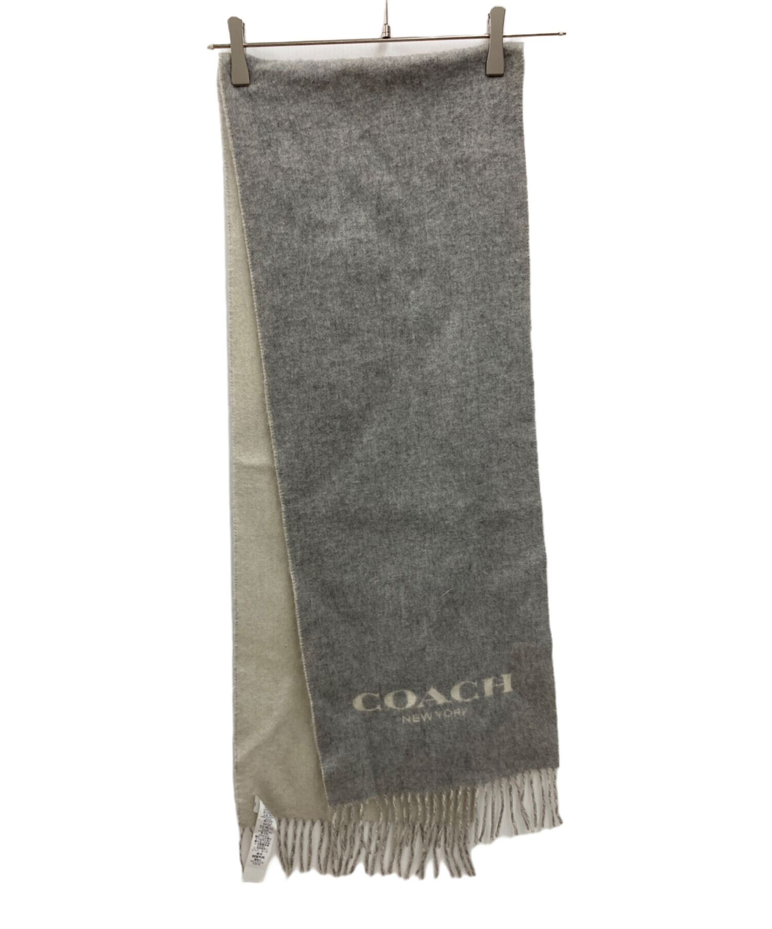 中古・古着通販】COACH (コーチ) カシミヤ混マフラー グレー｜ブランド