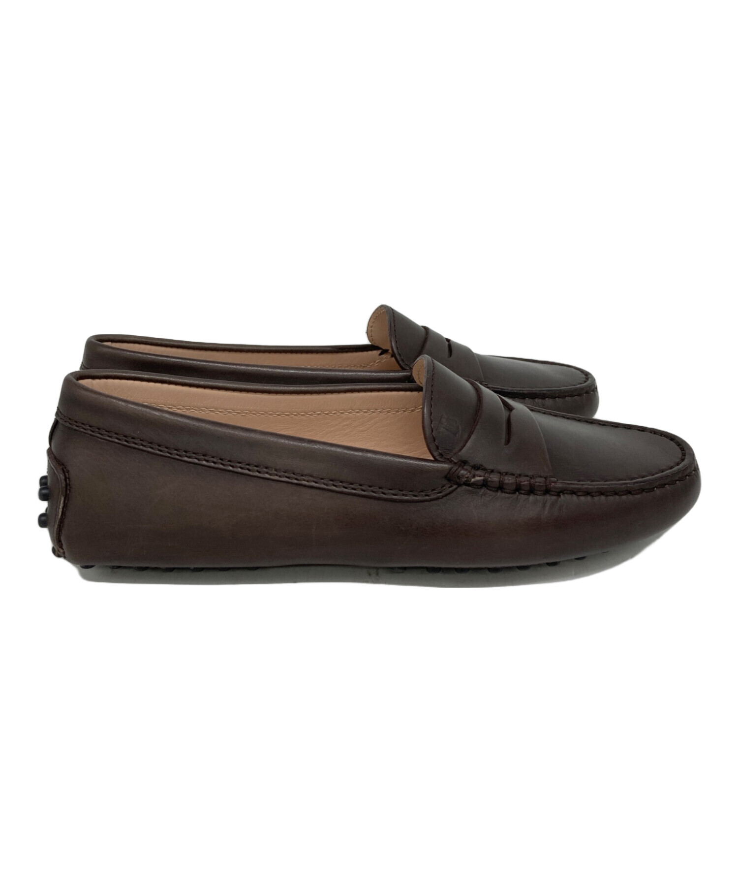 中古・古着通販】TOD'S (トッズ) ローファー ブラウン サイズ:35 1/2