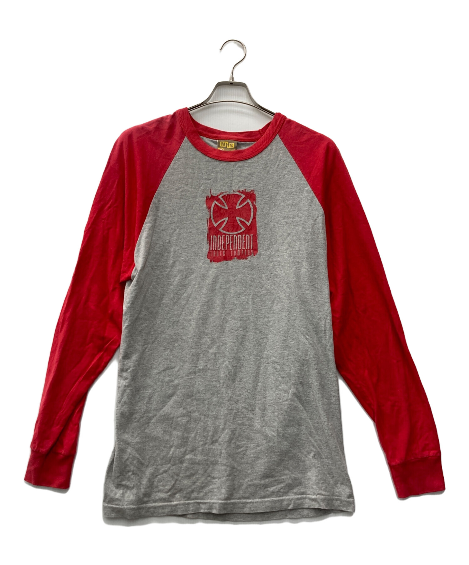 90s INDEPENDENT レッド 長袖カットソー nhsタグ レア 中古・古着通販】INDEPENDENT (インディペンデント) NHS (エヌ