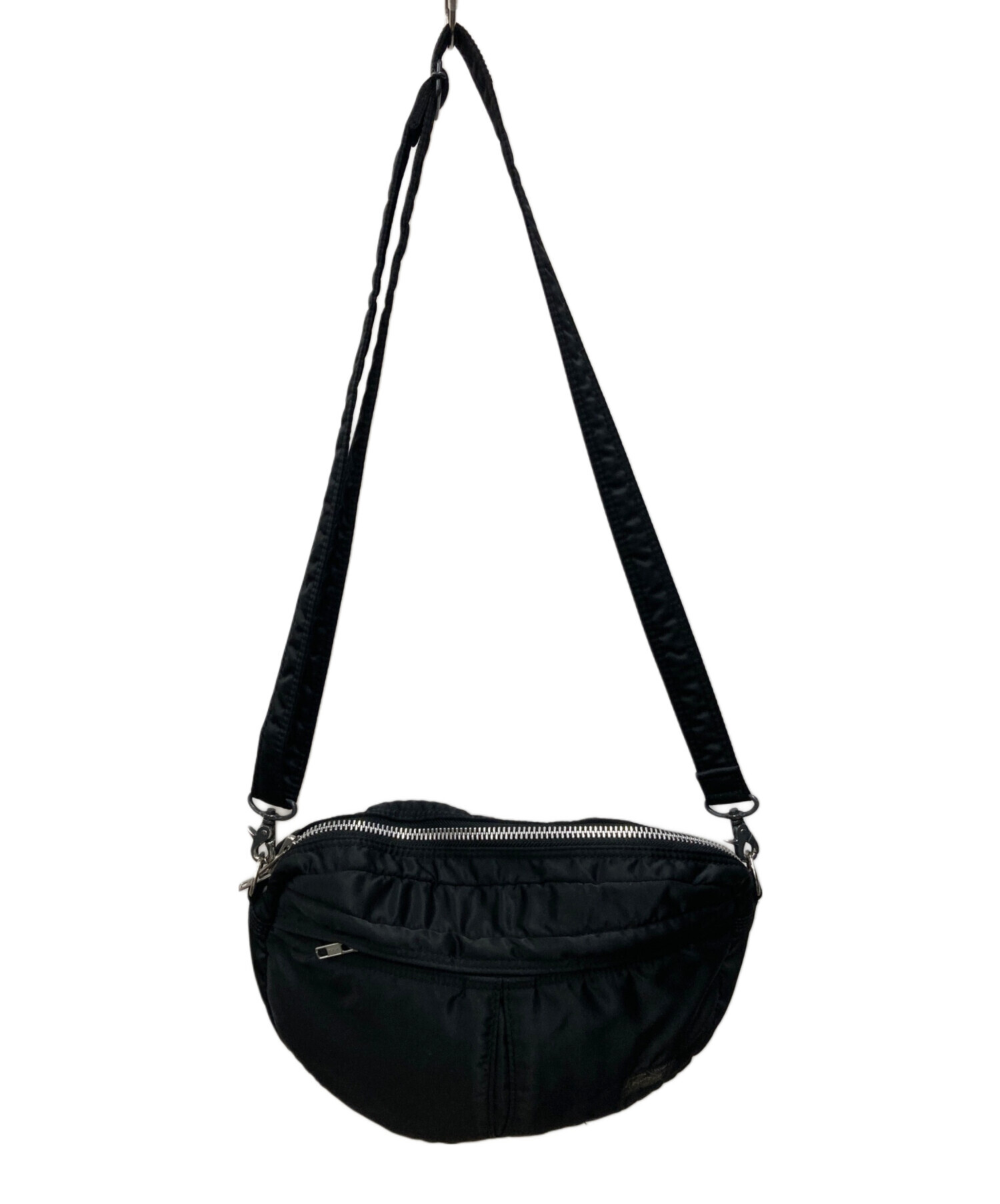 PORTER ショルダーバッグ ブラック　ハーフムーン 中古・古着通販】PORTER (ポーター) ハーフムーンショルダー ブラック
