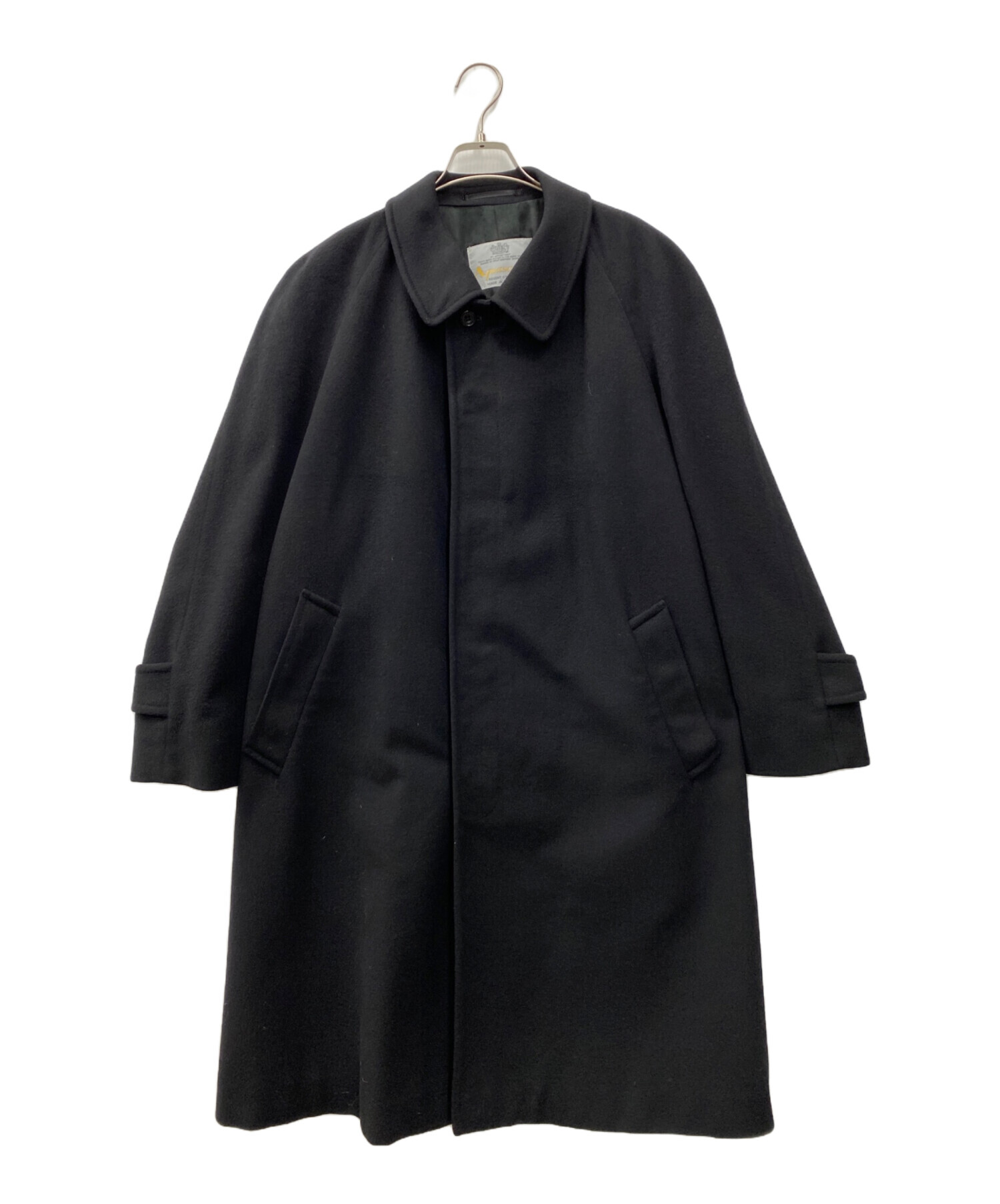 Aquascutum メンズ カシミヤコート 黒 LL 英国製 中古・古着通販】Aquascutum (アクアスキュータム) カシミヤコート