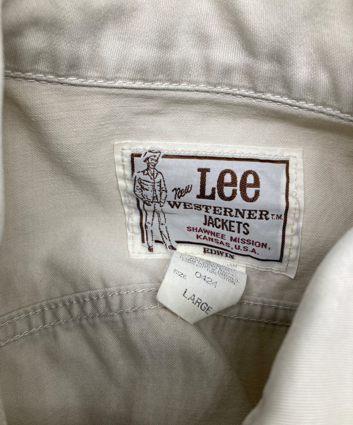 中古・古着通販】LEE (リー) ウエスターナージャケット アイボリー