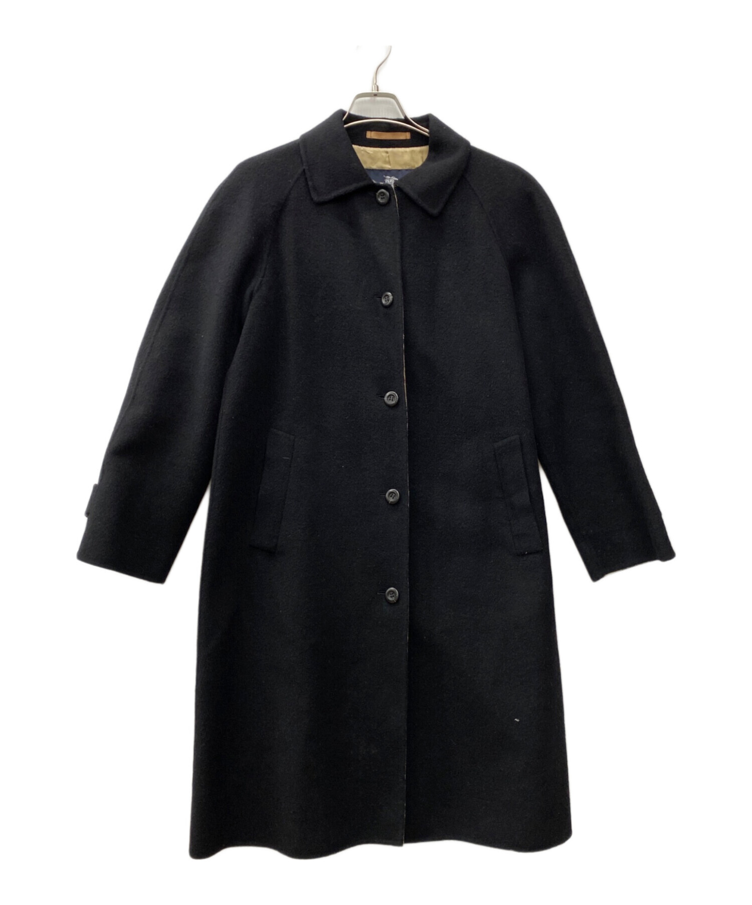 BURBERRY バーバリーロンドン ロングコート ブラック 38サイズ ウール 中古・古着通販】BURBERRY LONDON (バーバリーロンドン) ラムウール