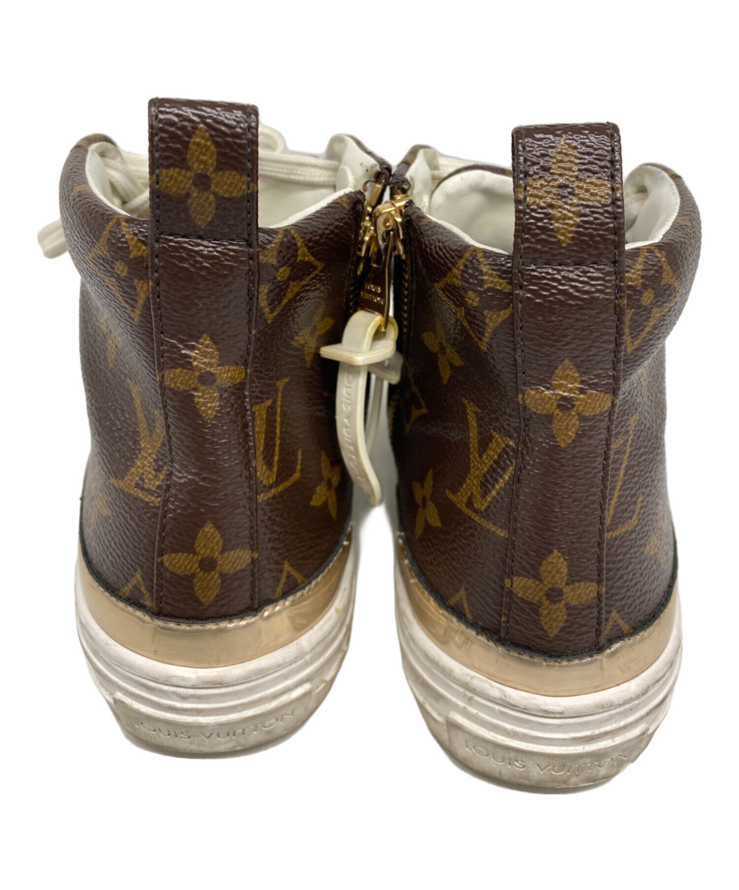 Louis Vuitton ブラウン ハイカットシューズ 中古・古着通販】LOUIS VUITTON (ルイ ヴィトン) ハイカットスニーカー