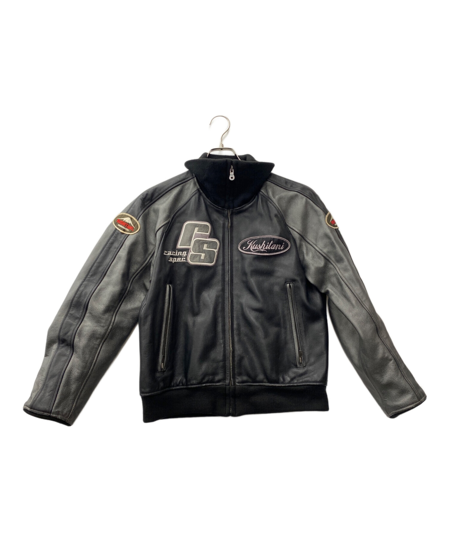 クシタニ　kushitani レザージャケット　レザーパンツ　ブラック　M 中古・古着通販】KUSHITANI (クシタニ) バイカーレザージャケット