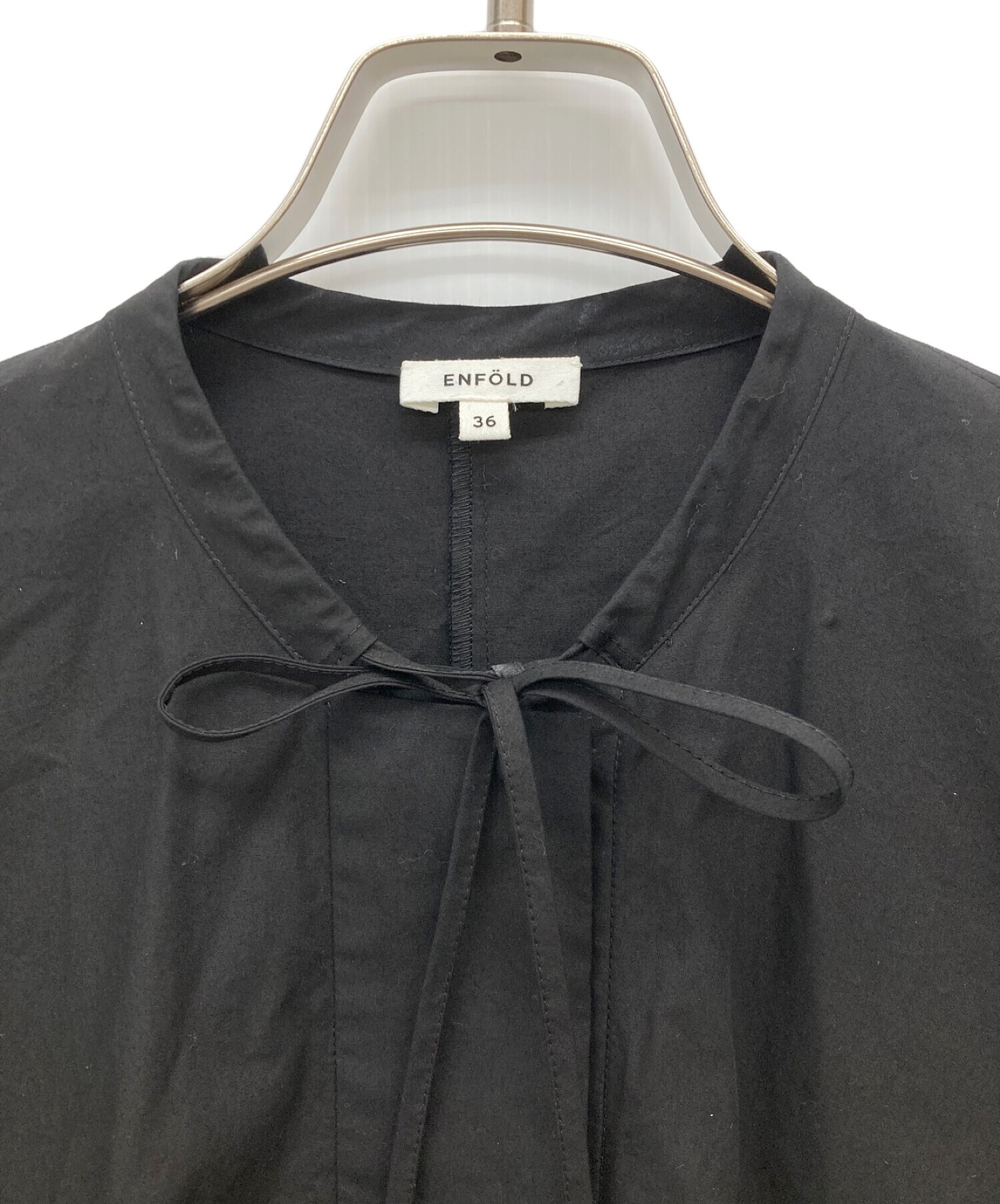 中古・古着通販】ENFOLD (エンフォルド) A-LINE DRESS ブラック サイズ