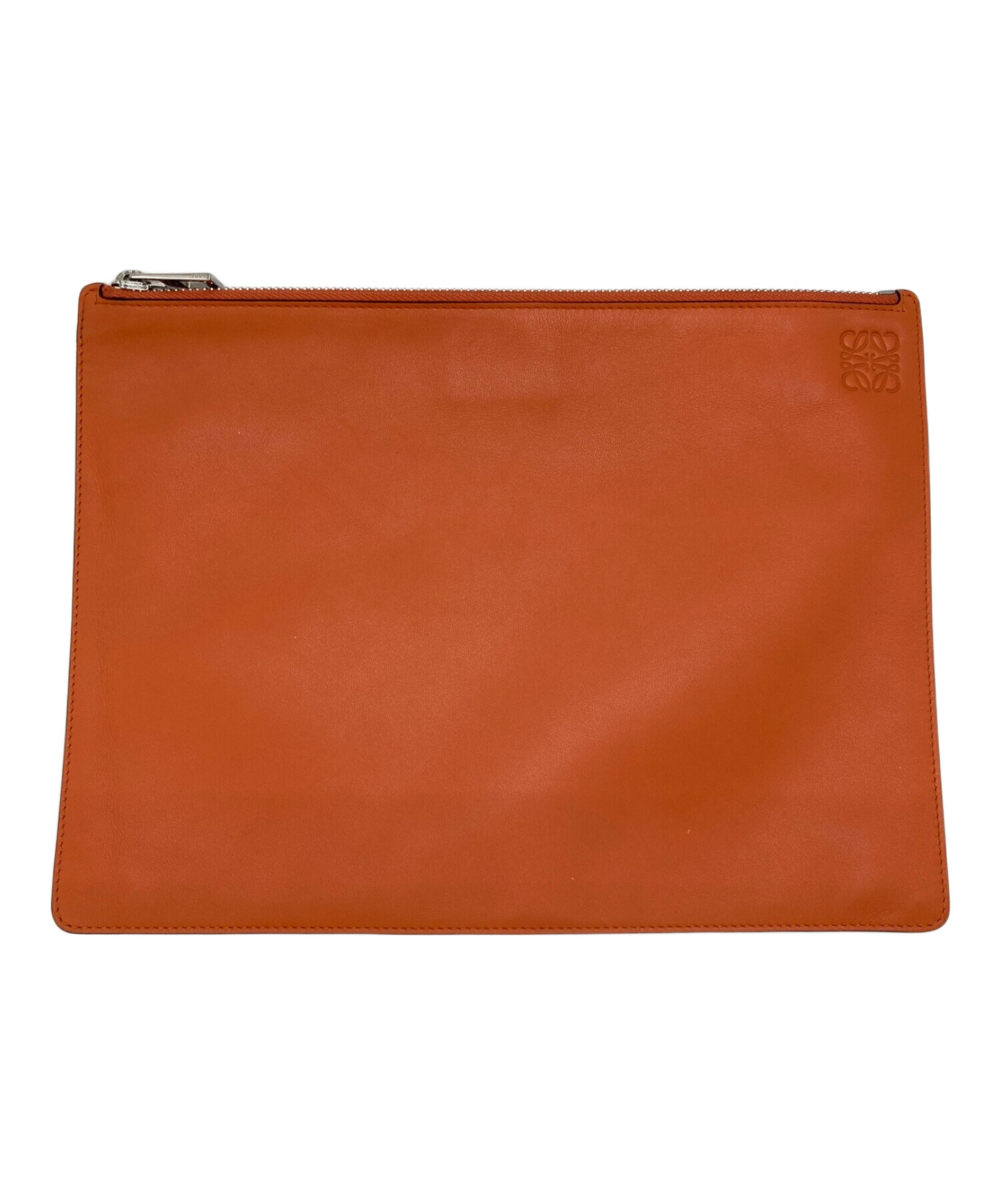 中古・古着通販】LOEWE (ロエベ) アナグラム クラッチバッグ オレンジ 