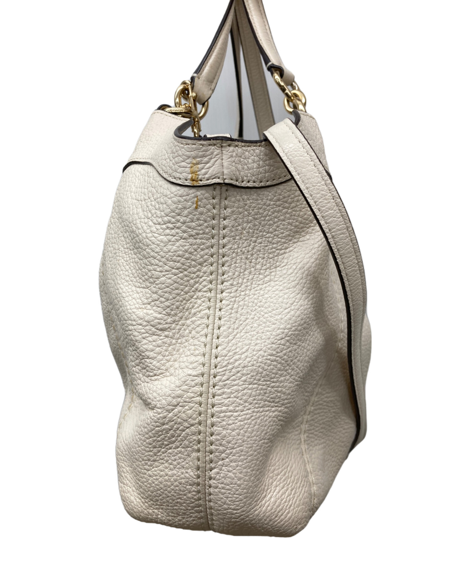 中古・古着通販】COACH (コーチ) 2WAYショルダーバッグ アイボリー