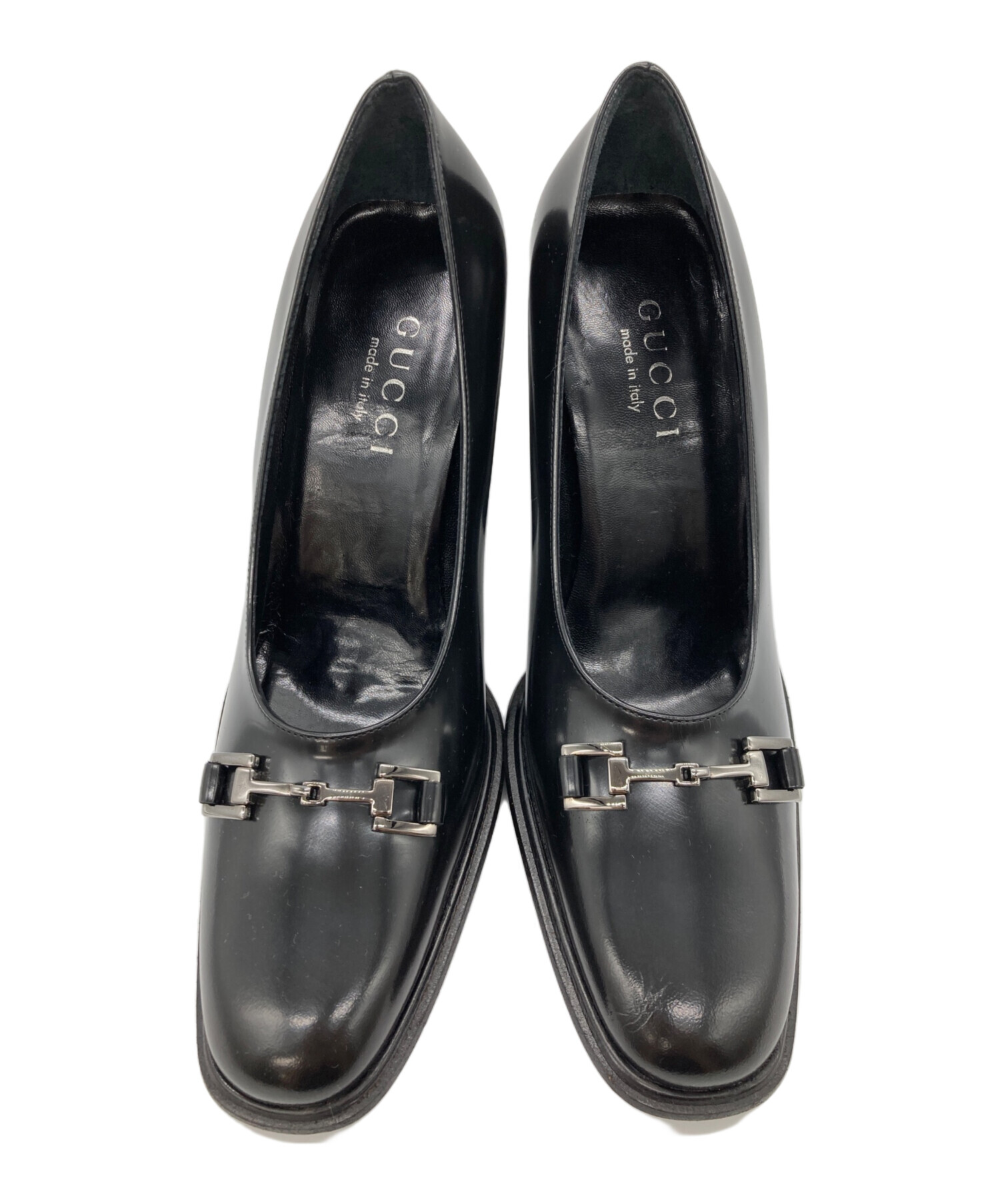 中古・古着通販】GUCCI (グッチ) ホースビットヒールローファー