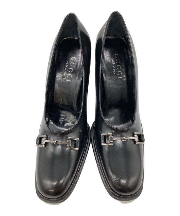 中古・古着通販】GUCCI (グッチ) ホースビットヒールローファー 