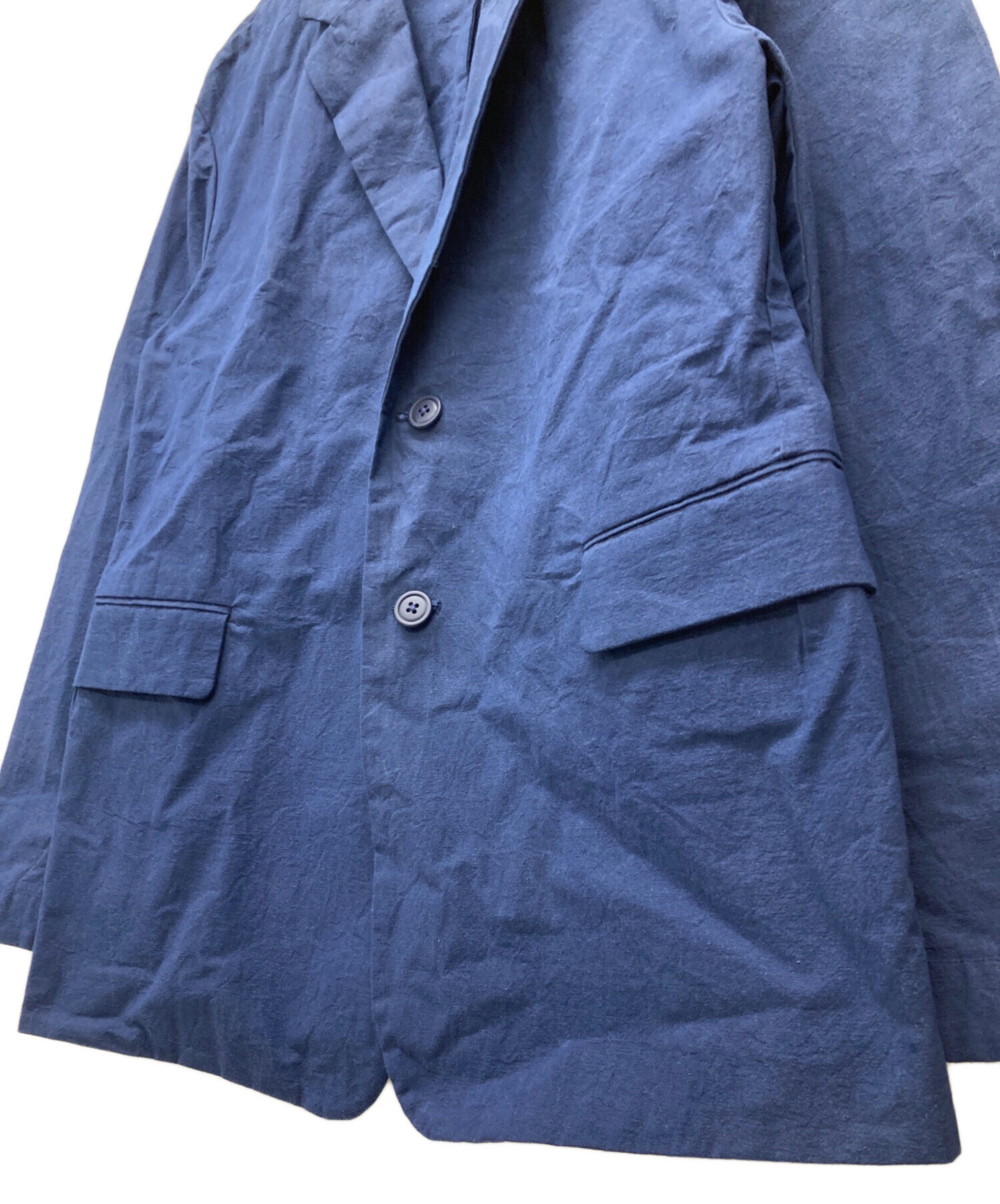 中古・古着通販】man-tle (マントル) テーラードジャケット ネイビー 