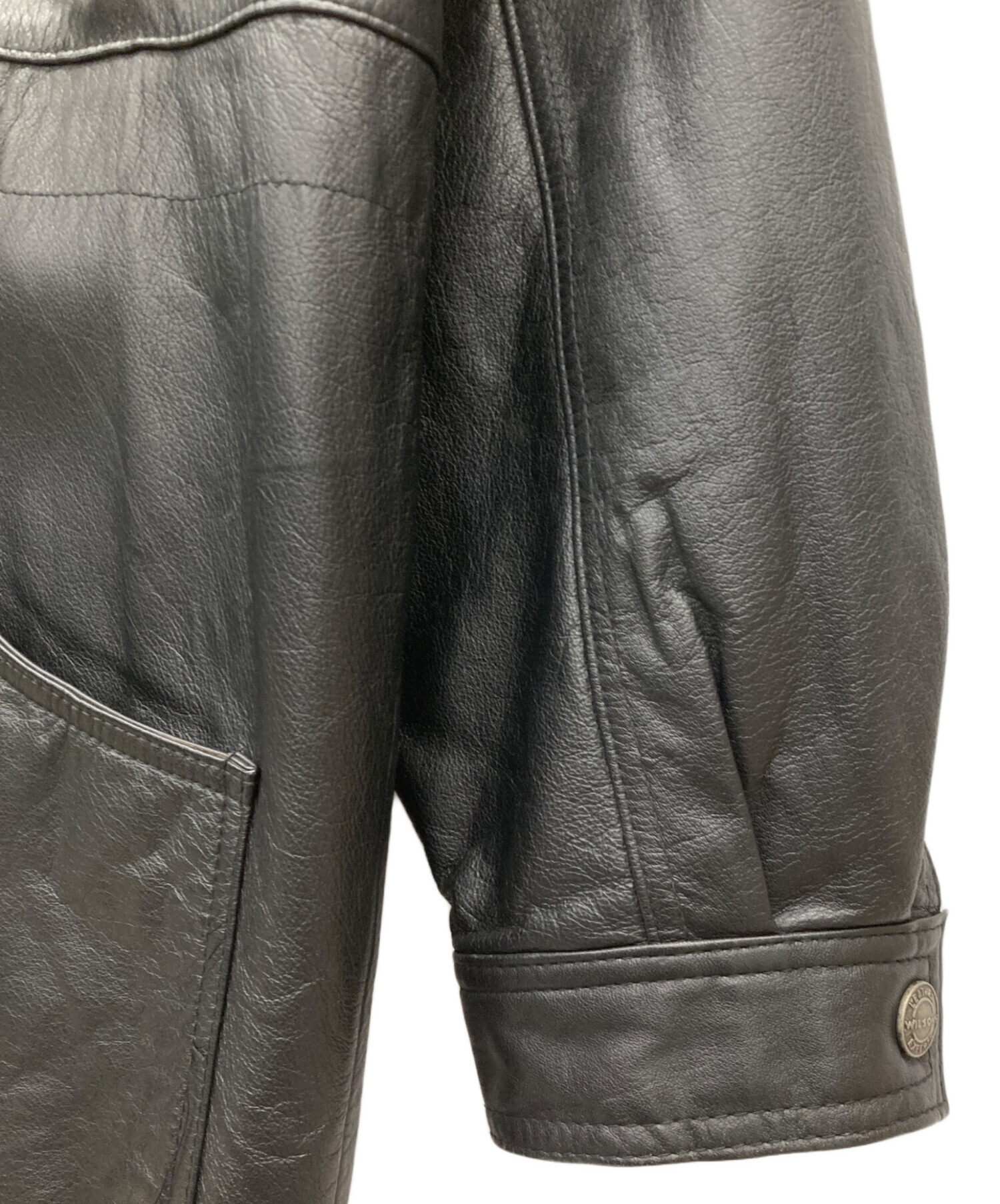 中古・古着通販】wilsons (ウィルソンズ) レザージャケット ブラック