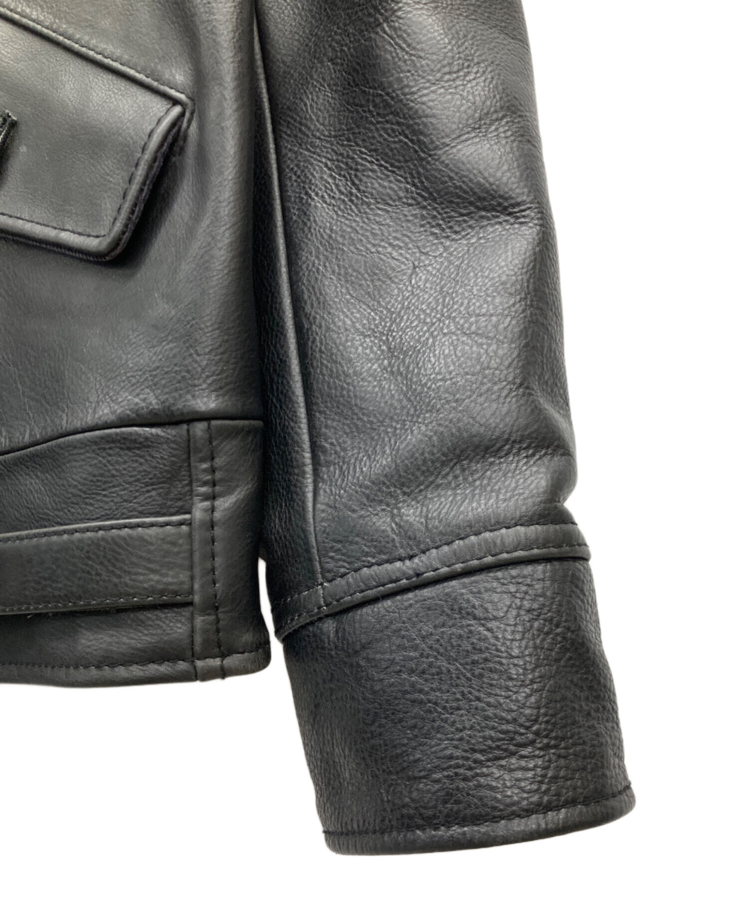 Schott ショット スエード レザージャケット サイズ42 黒 ブラック schott スエードジャケット 42 USA製 ブラック 115 ファッション