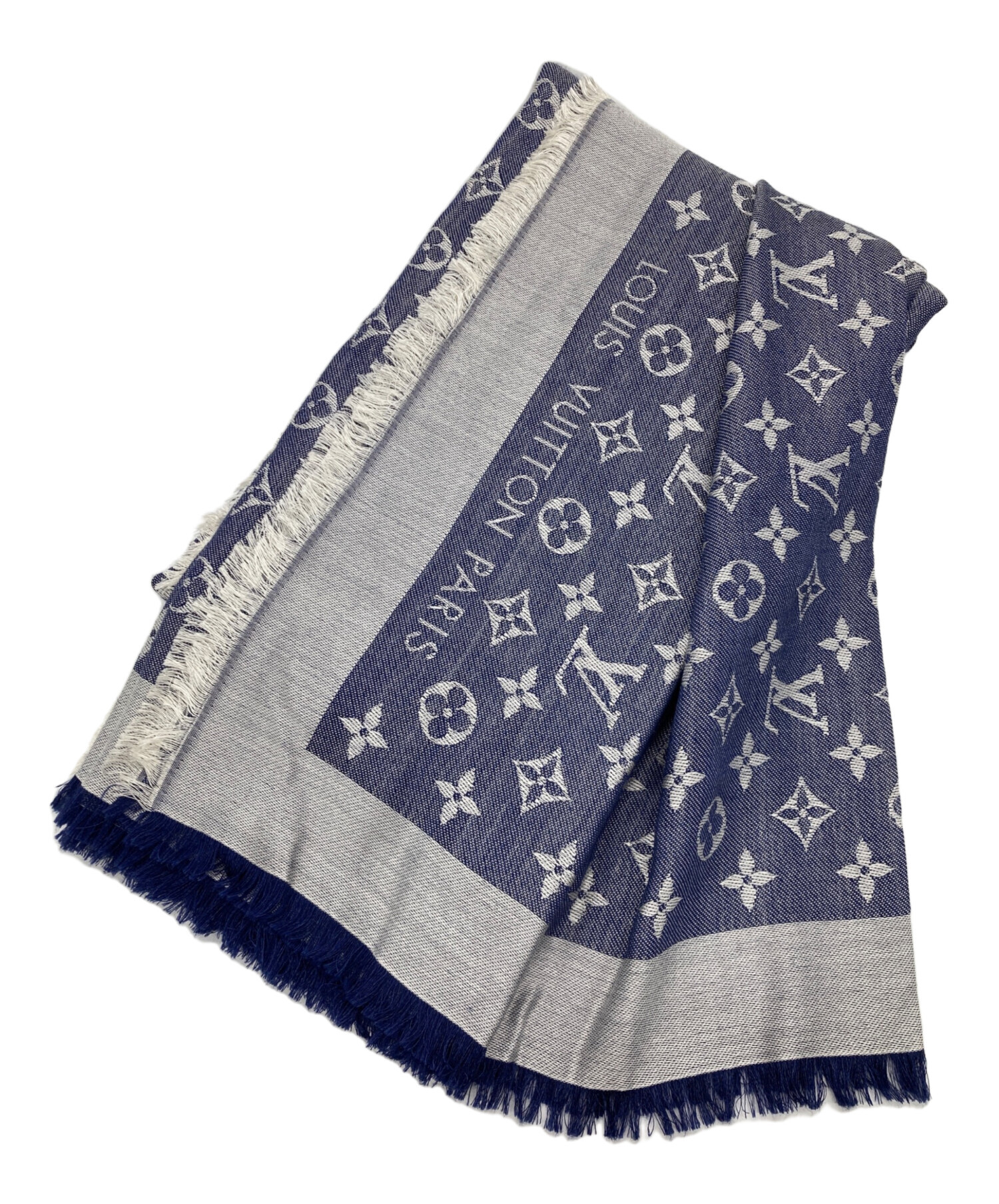 ルイヴィトン　ショール・モノグラム　デニム 中古・古着通販】LOUIS VUITTON (ルイ ヴィトン) ショール・モノグラム