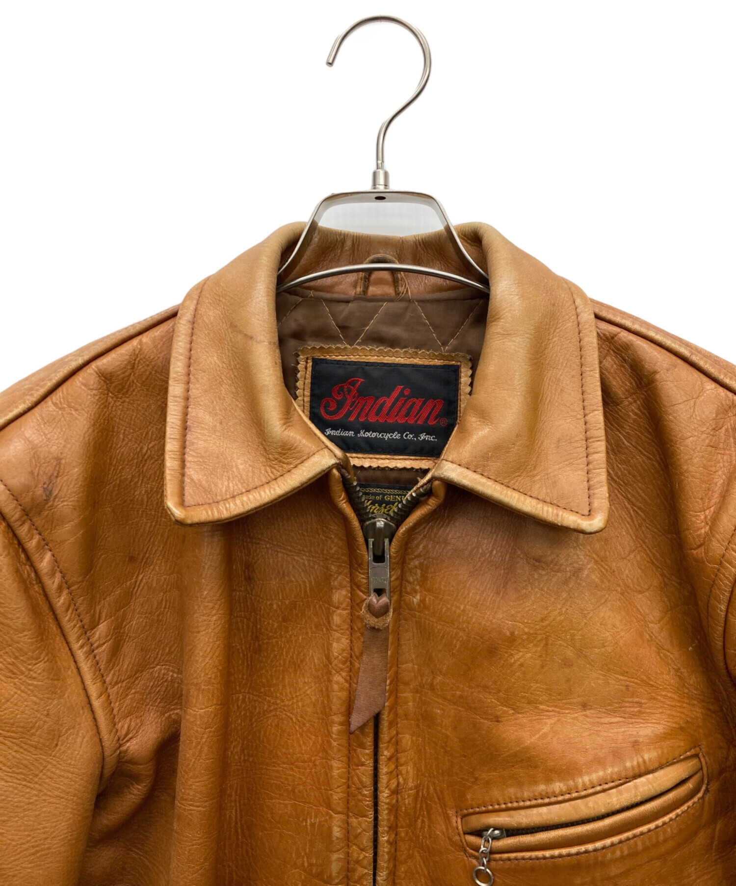 中古・古着通販】INDIAN (インディアン) レザージャケット ブラウン