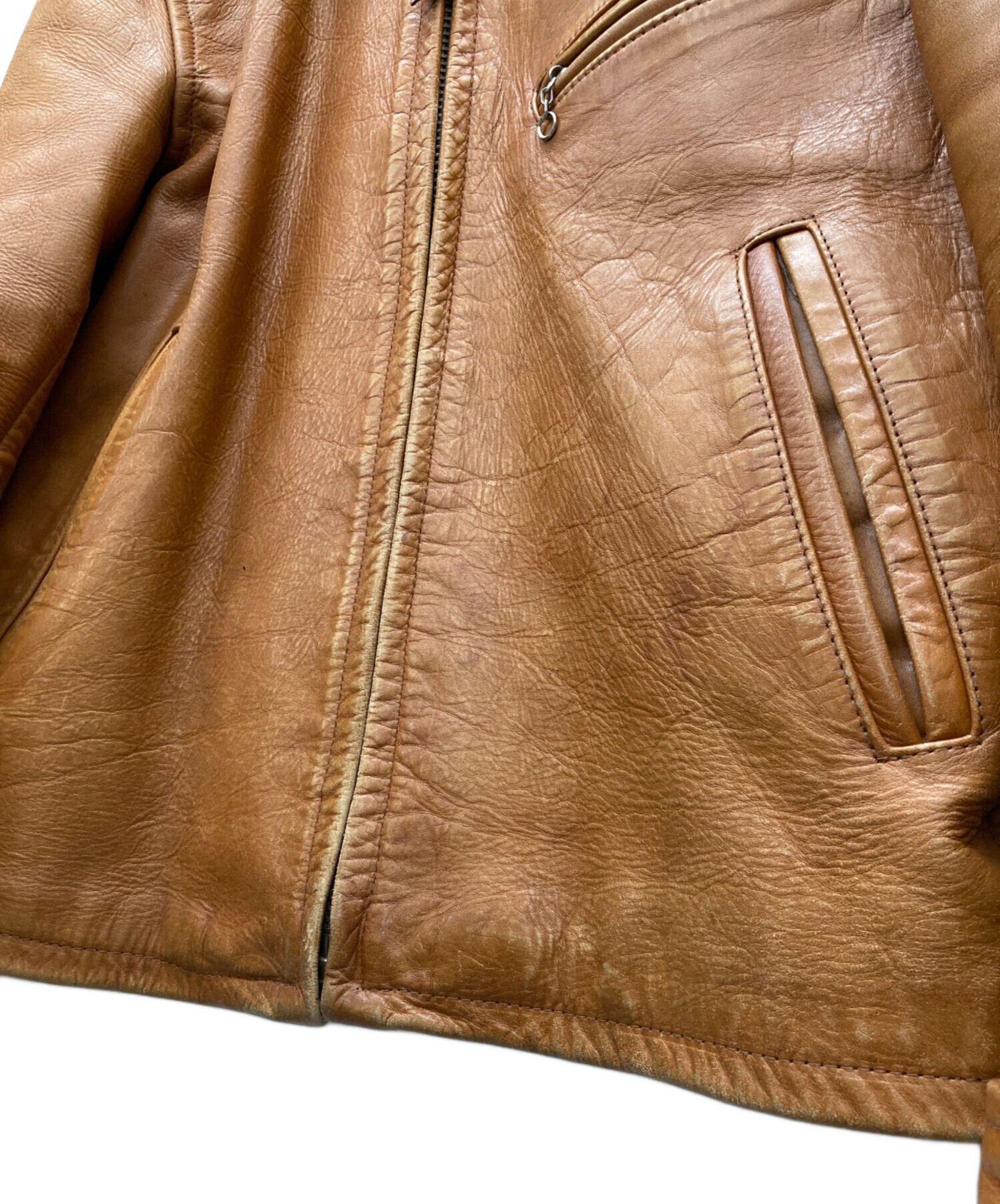 中古・古着通販】INDIAN (インディアン) レザージャケット ブラウン