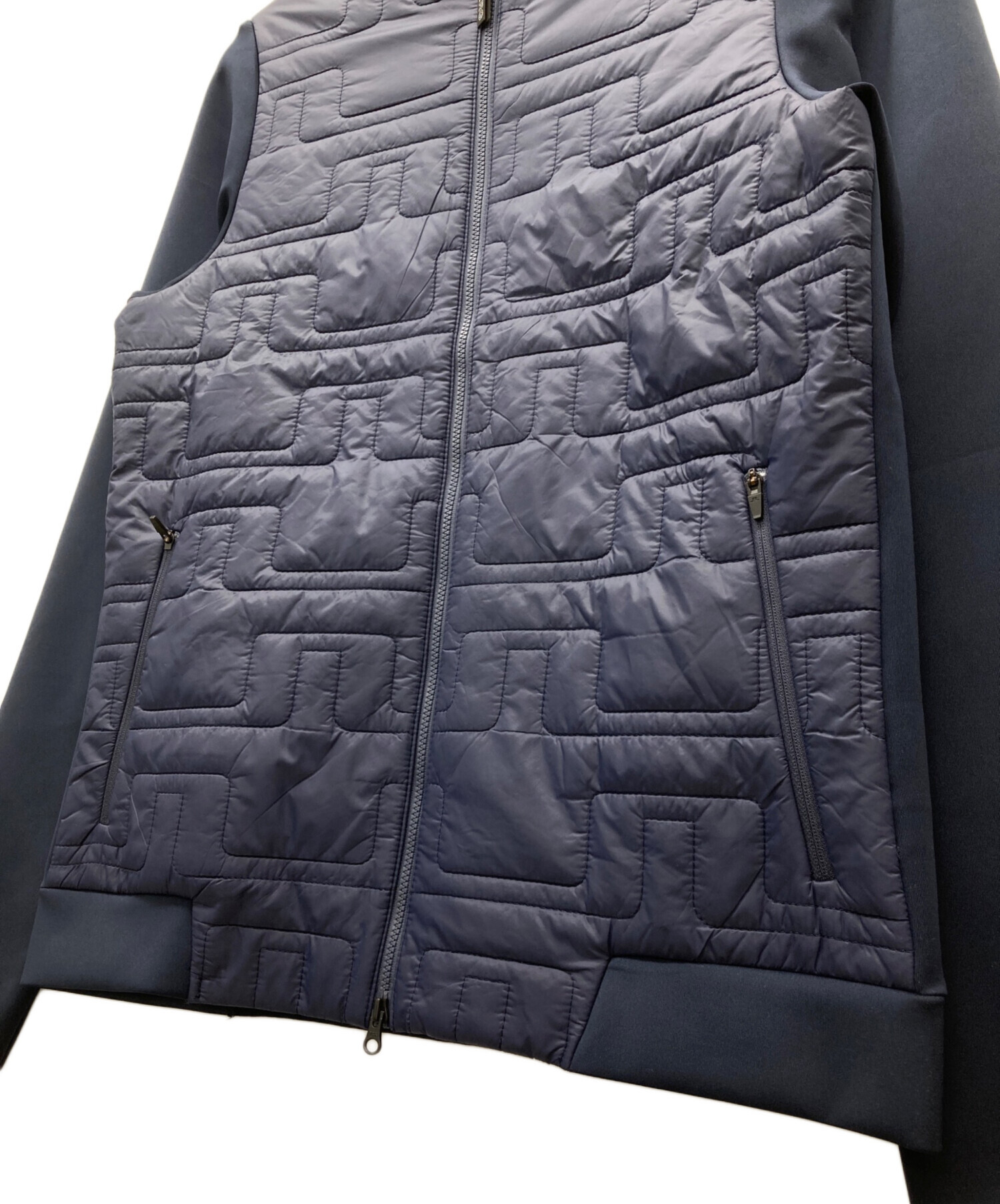 Jリンバーグダダークネイビー　プリント ジャケット【正規品新品未使用】 中古・古着通販】J. LINDEBERG (ジェイリンドバーグ) キルト