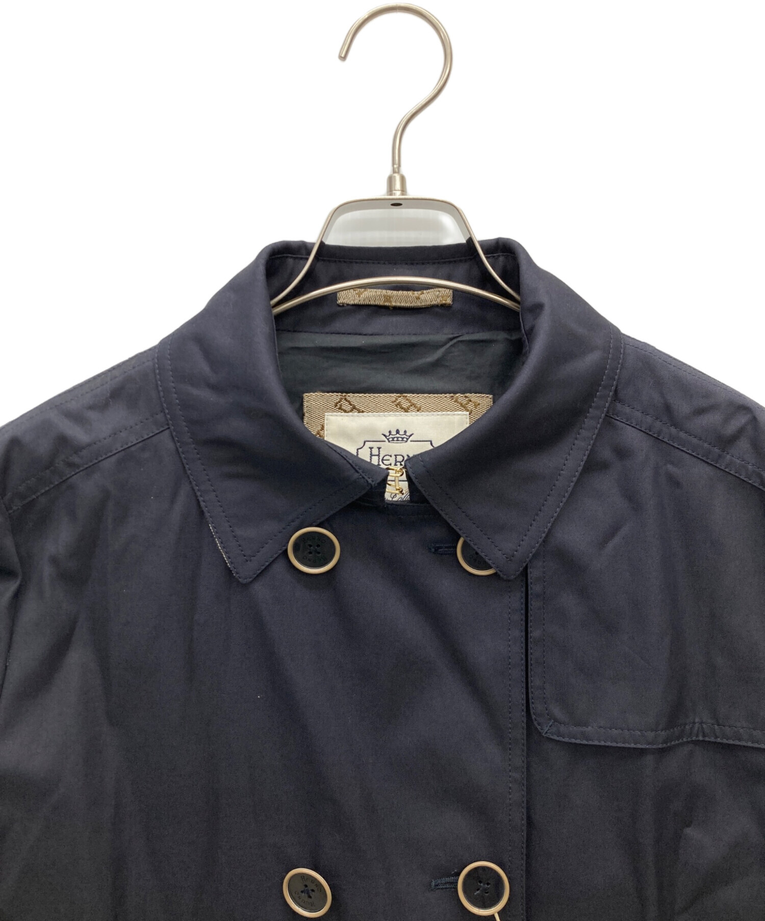 中古・古着通販】HERNO (ヘルノ) トレンチコート ネイビー サイズ