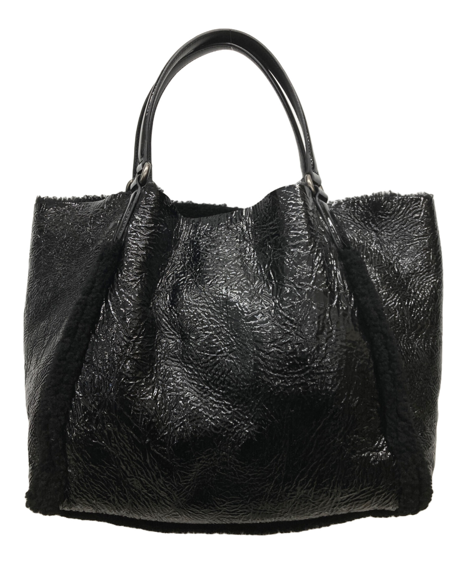 中古・古着通販】GUCCI (グッチ) ソーホートートバッグ ブラック