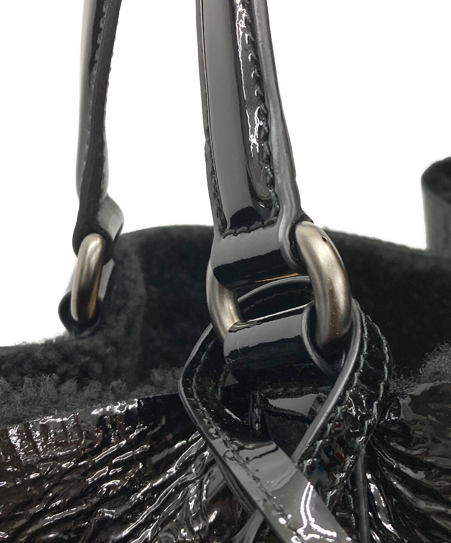 中古・古着通販】GUCCI (グッチ) ソーホートートバッグ ブラック