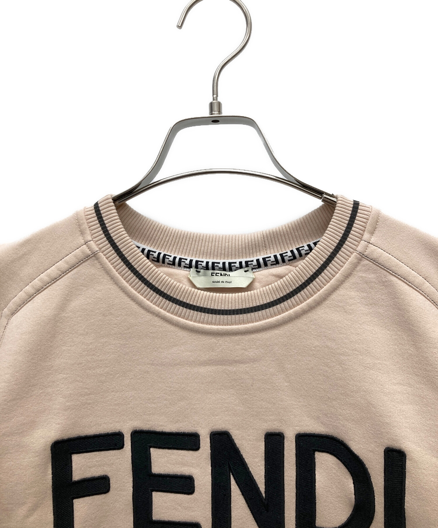 中古・古着通販】FENDI (フェンディ) ロゴスウェット ピンク サイズ