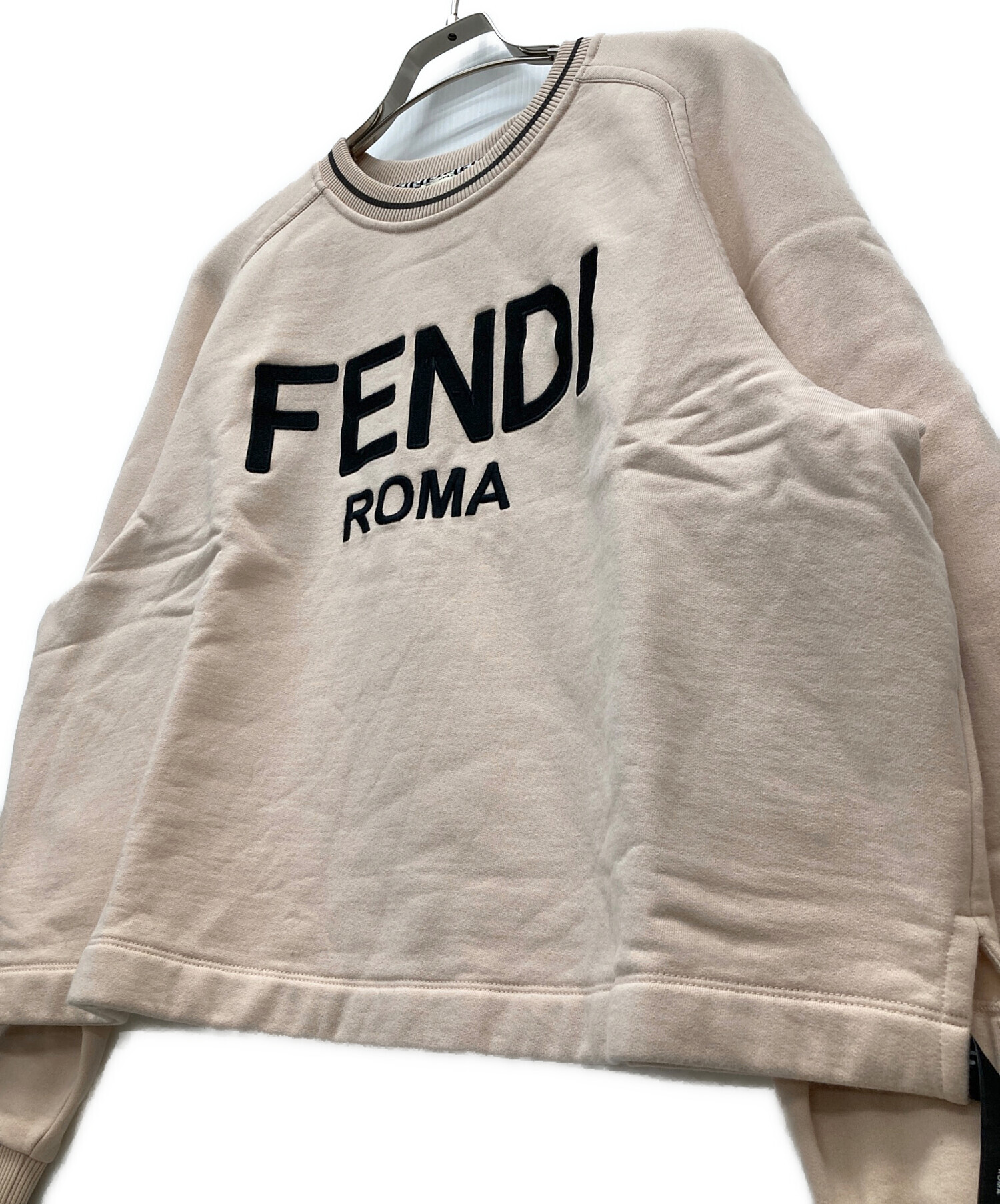中古・古着通販】FENDI (フェンディ) ロゴスウェット ピンク サイズ
