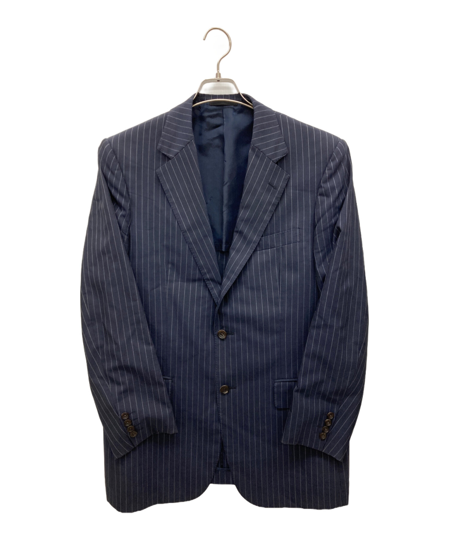 【美品】BURBERRY LONDON ストライプスーツ ネイビー 濃紺 AB5 楽天市場】BURBERRY バーバリー ストライプ柄 2B シングル ジャケット