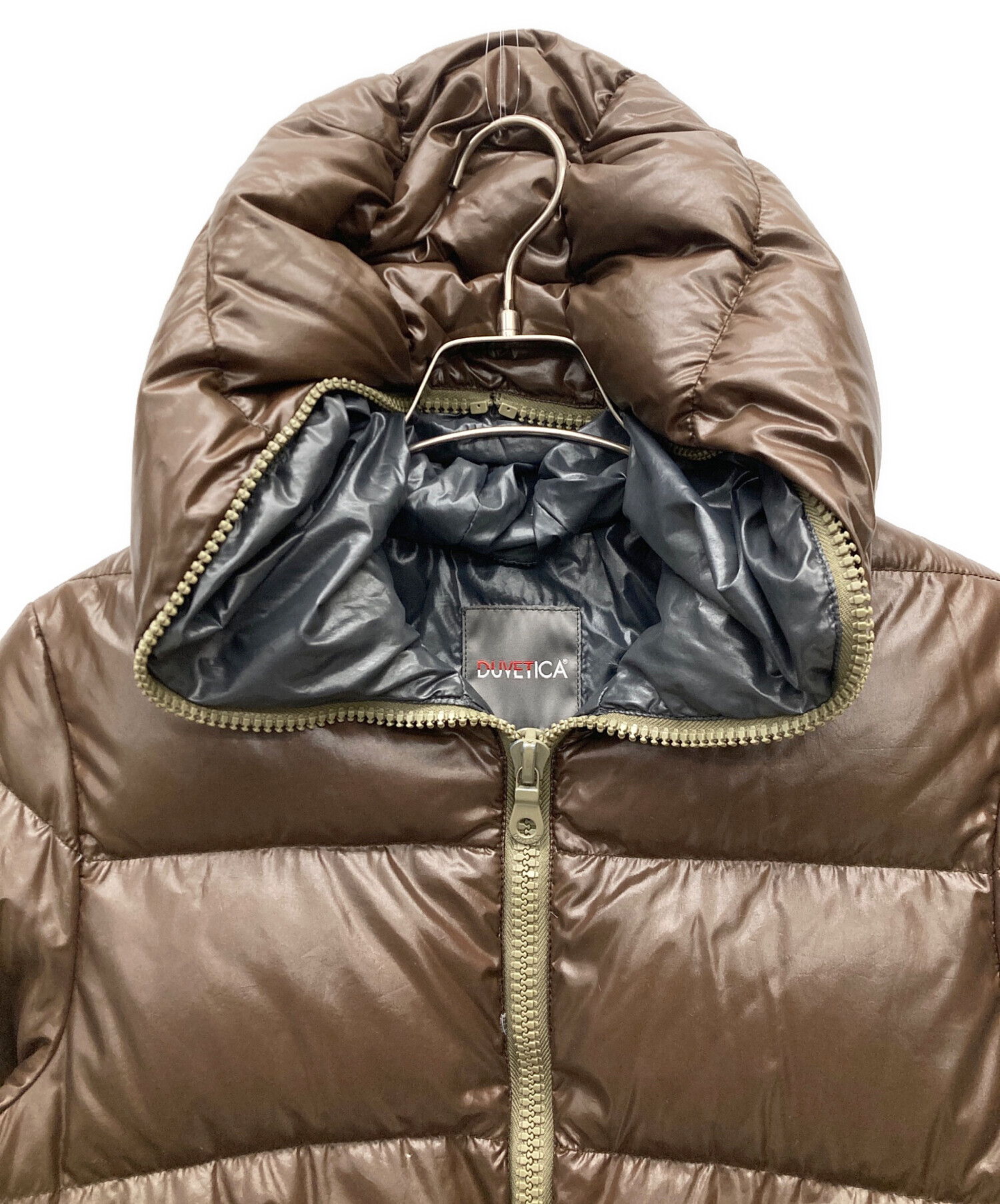 【DUVETICA】ダウンジャケット　カシミヤ混　ダークブラウン　サイズ40 中古・古着通販】DUVETICA (デュベティカ) ダウンジャケット ブラウン