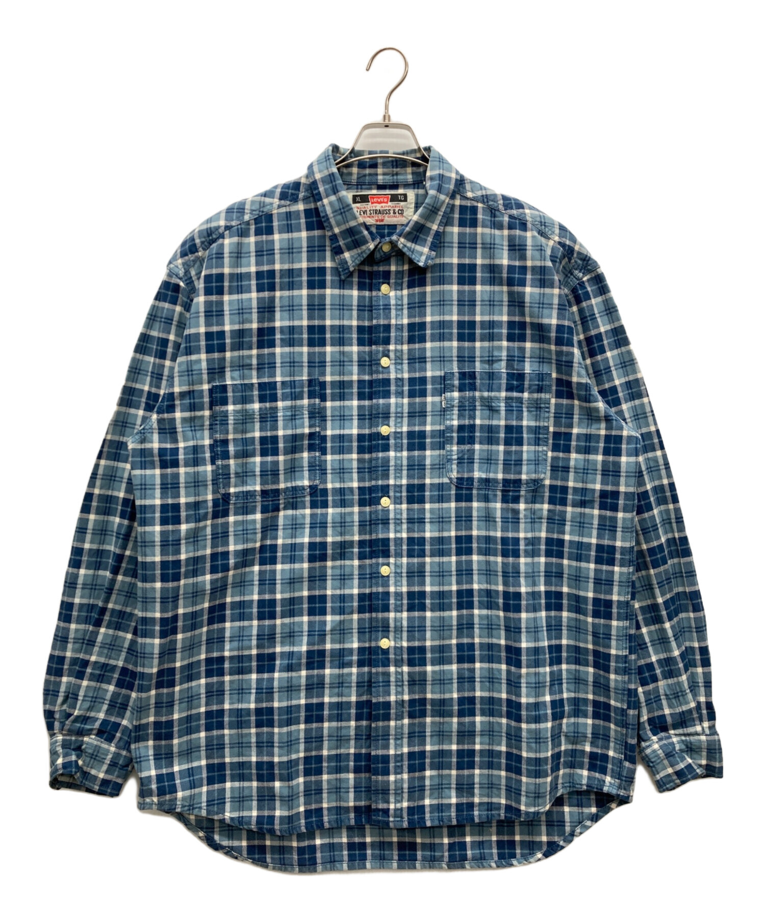 新作入荷，セール Levi’s◆長袖シャツ/L/-/BLU/チェック