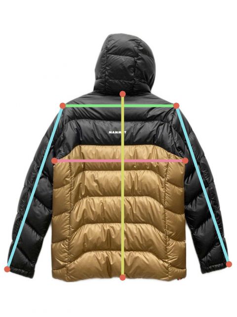 中古・古着通販】MAMMUT (マムート) ダウンジャケット ブラック×カーキ