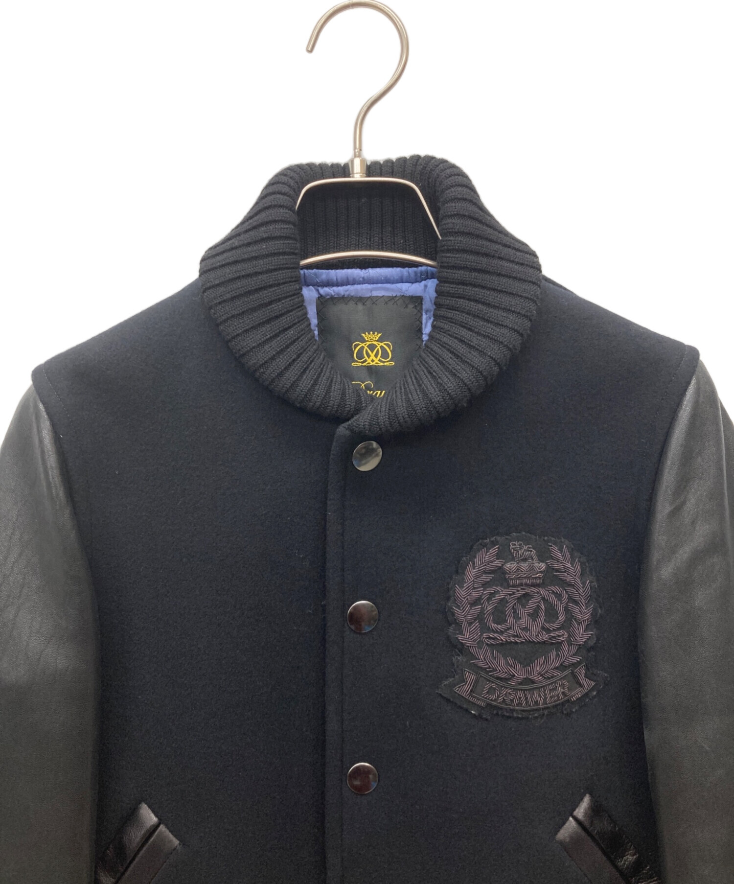 中古・古着通販】DRAWER (ドゥロワー) 袖レザー切替スタジャン