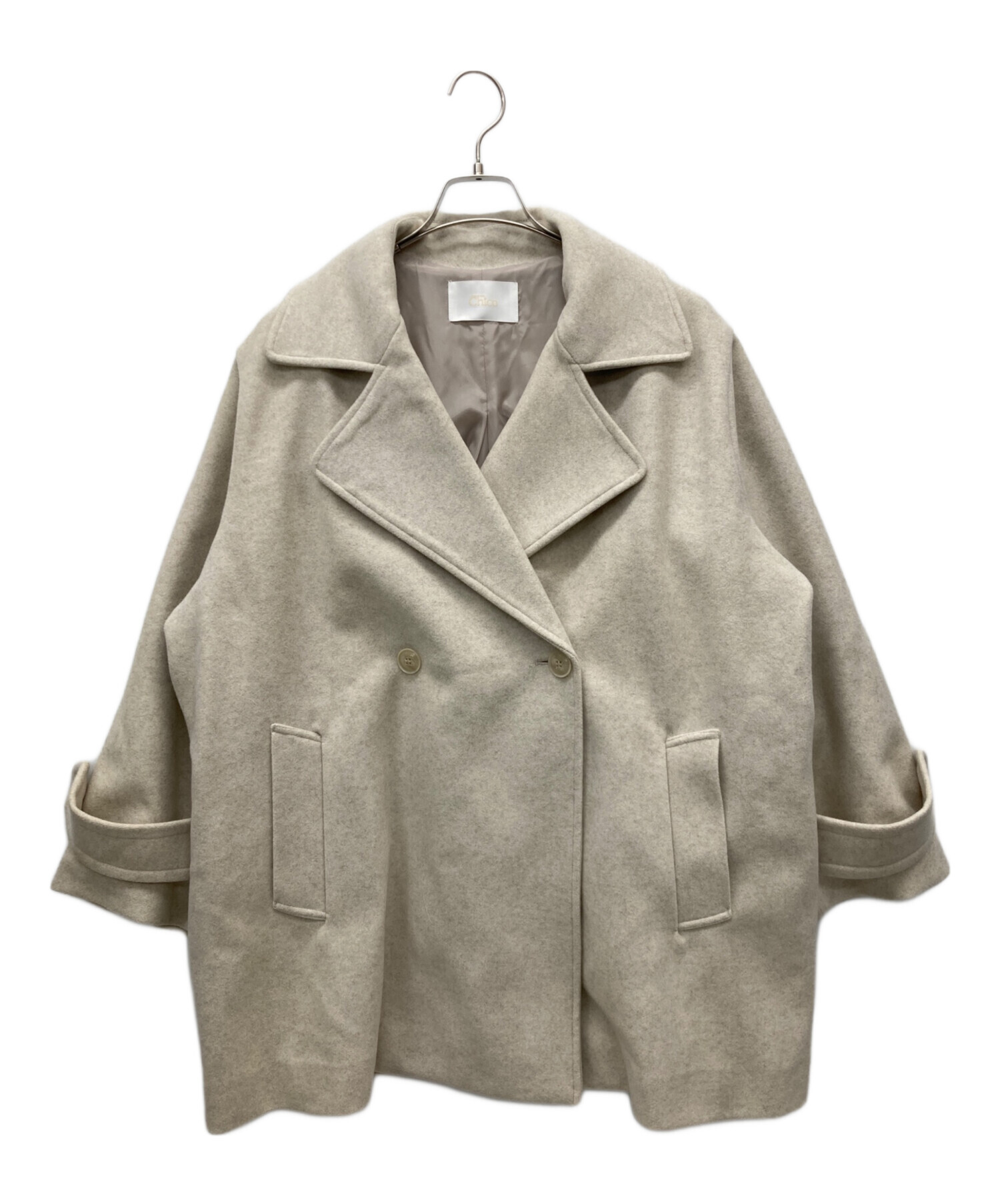 中古・古着通販】chico (チコ) ミドル丈オーバーコート 225 サイズ