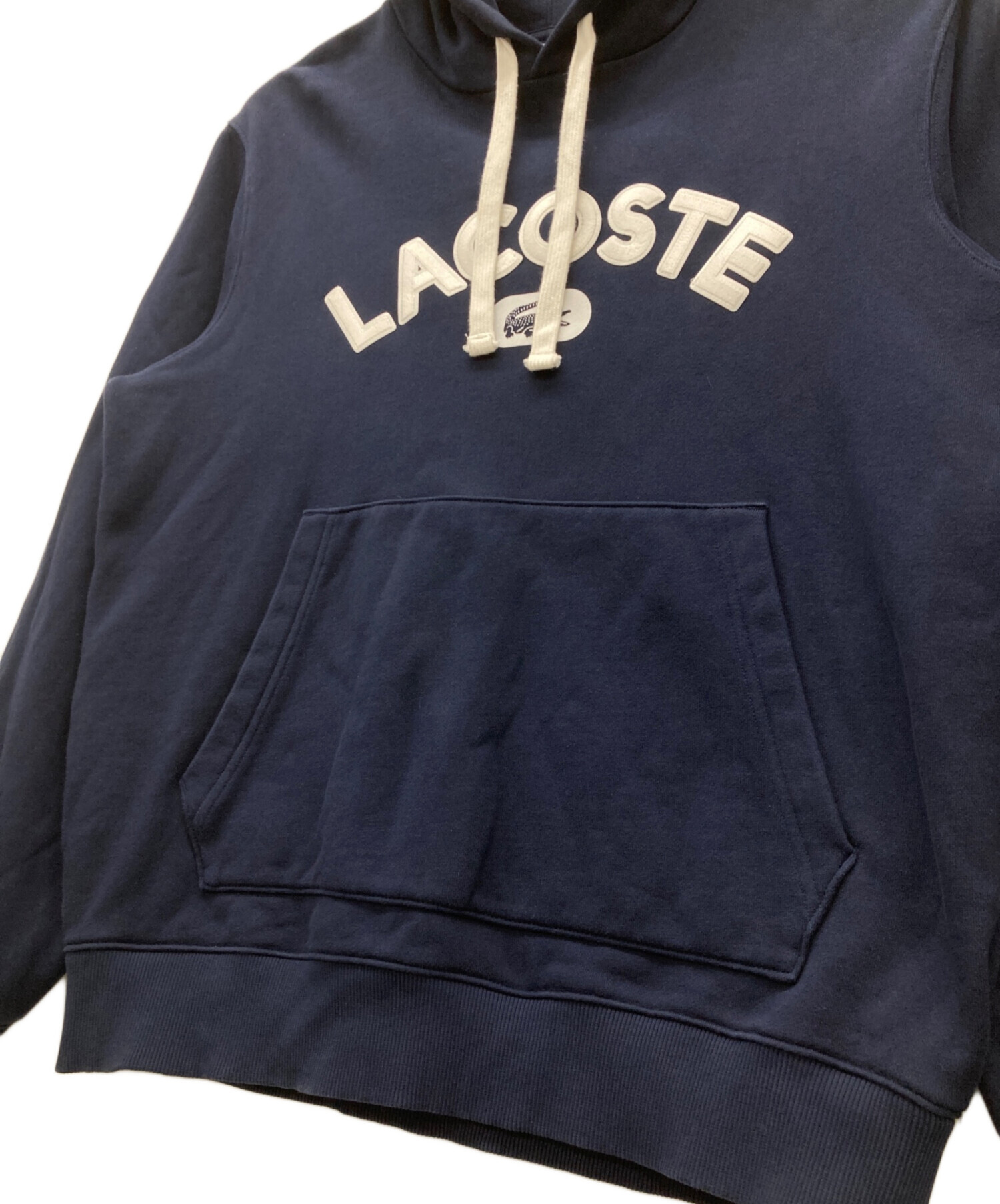 中古・古着通販】LACOSTE (ラコステ) ロゴプリントフードスウェット