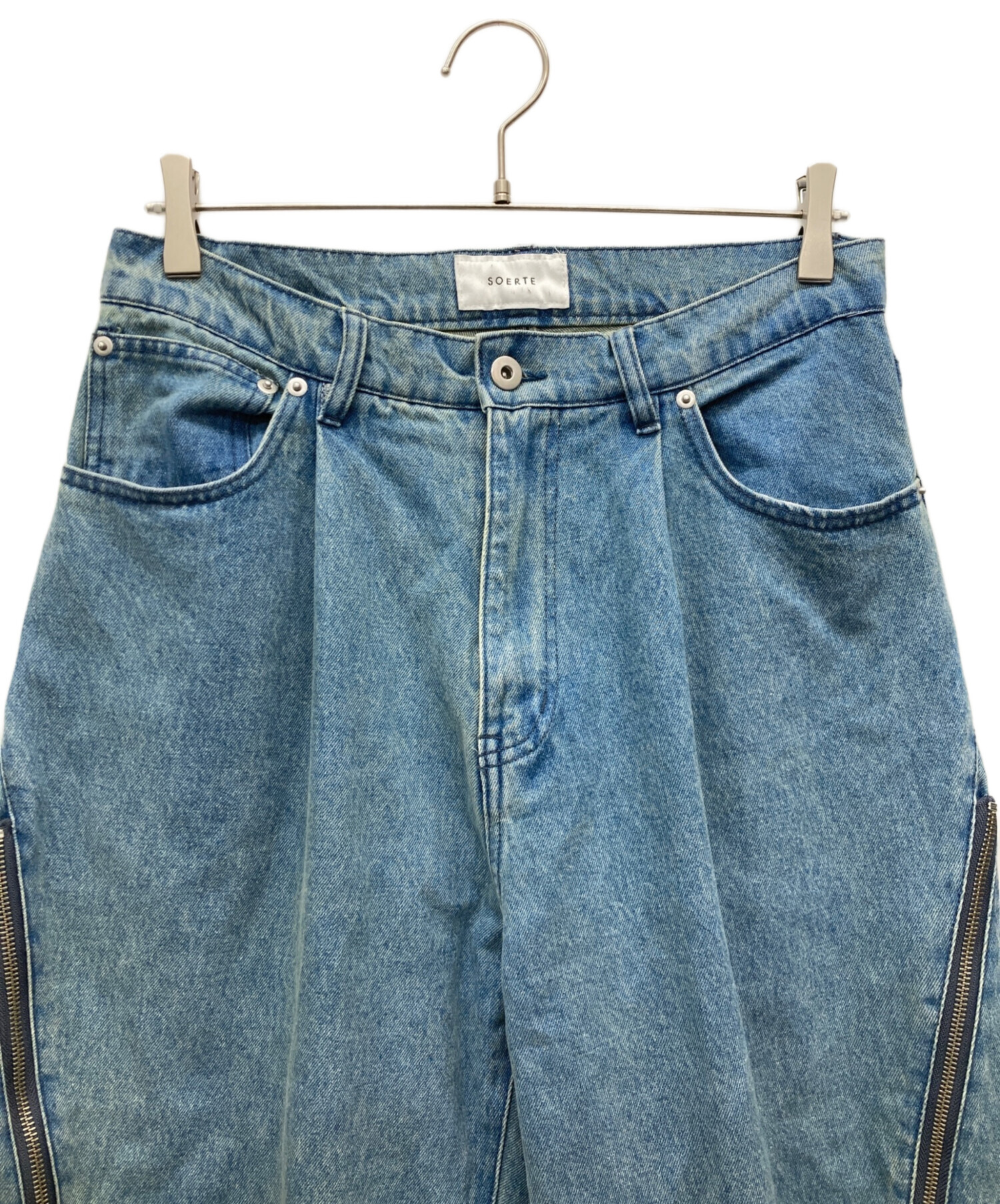 中古・古着通販】soerte (ソエルテ) ワイドデニムパンツ インディゴ 