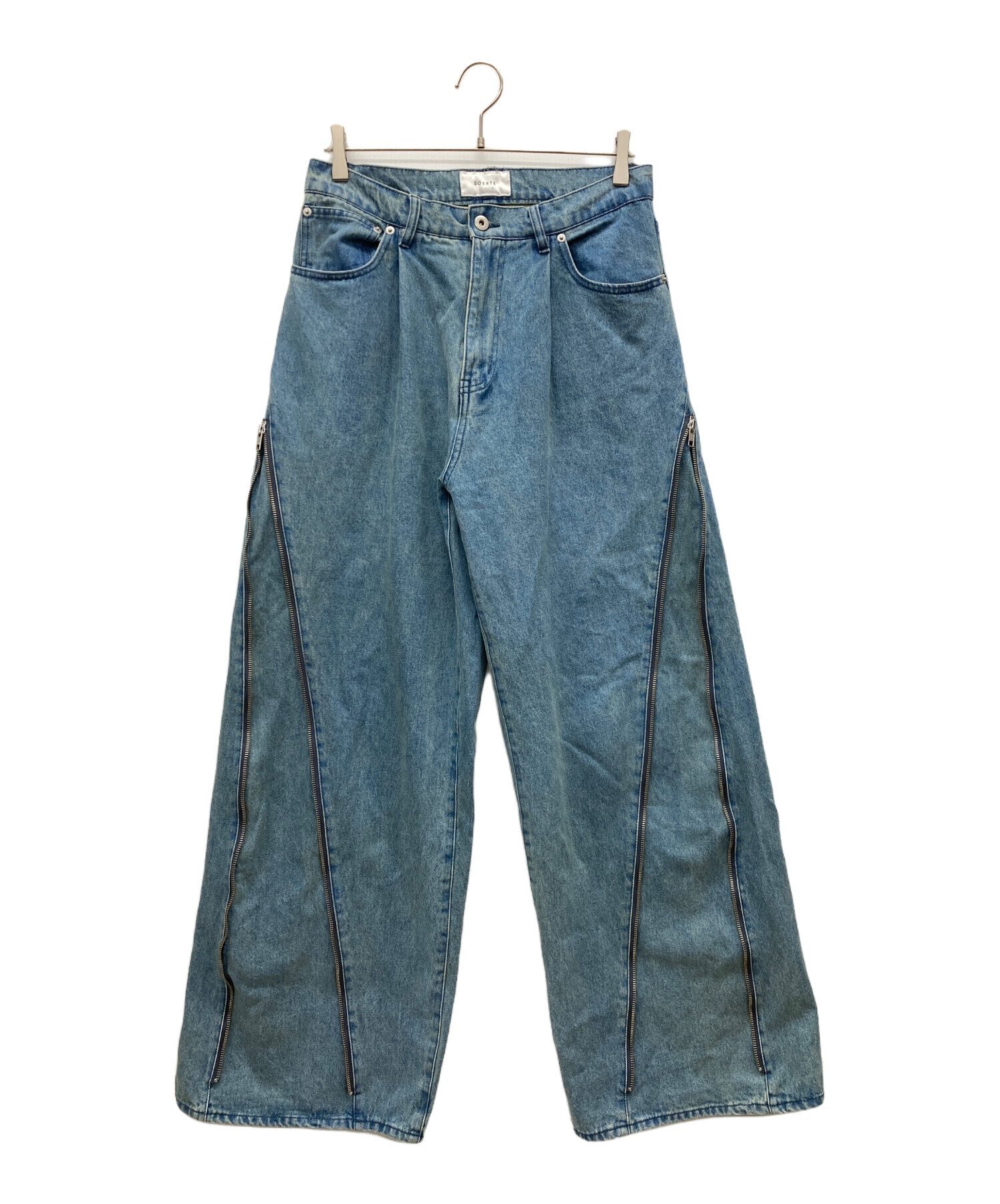 中古・古着通販】soerte (ソエルテ) ワイドデニムパンツ インディゴ