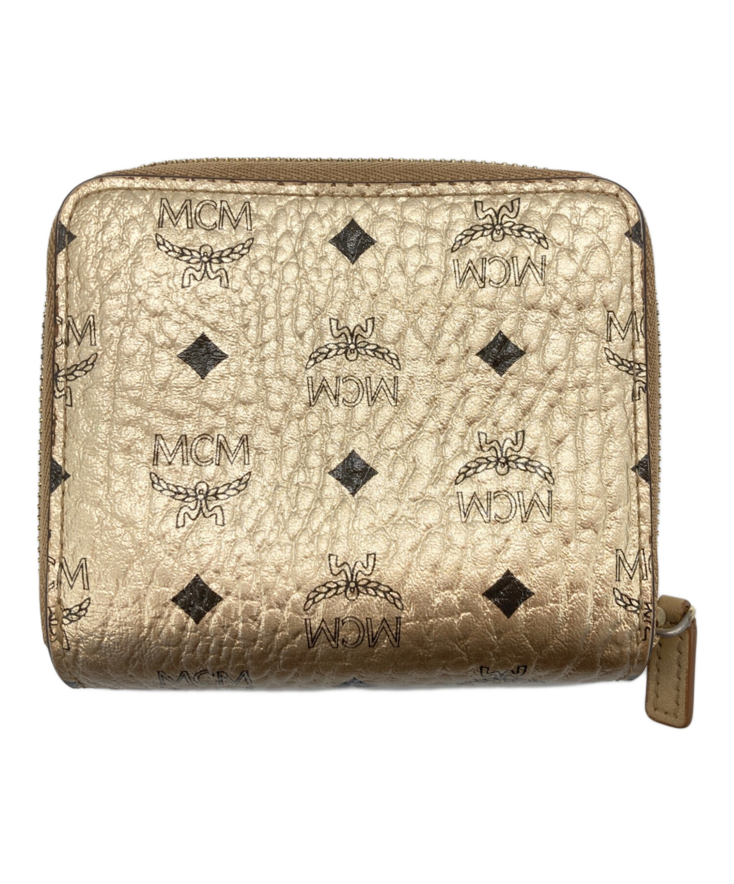 ま*り様 【新品未使用】MCM 財布　ゴールド 中古・古着通販】MCM (エムシーエム) 2つ折り財布 ゴールドカラー