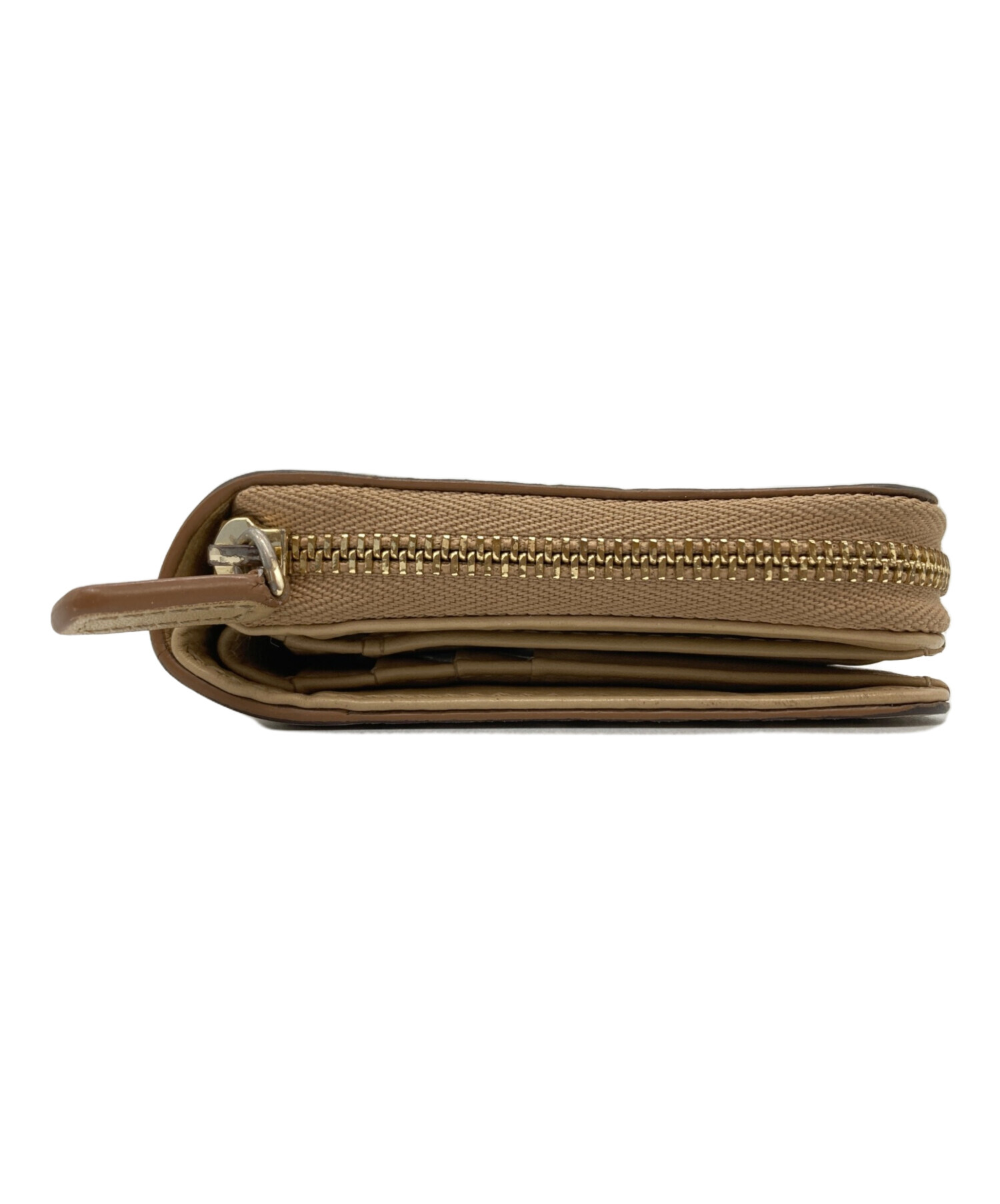 中古・古着通販】MCM (エムシーエム) 2つ折り財布 ゴールドカラー