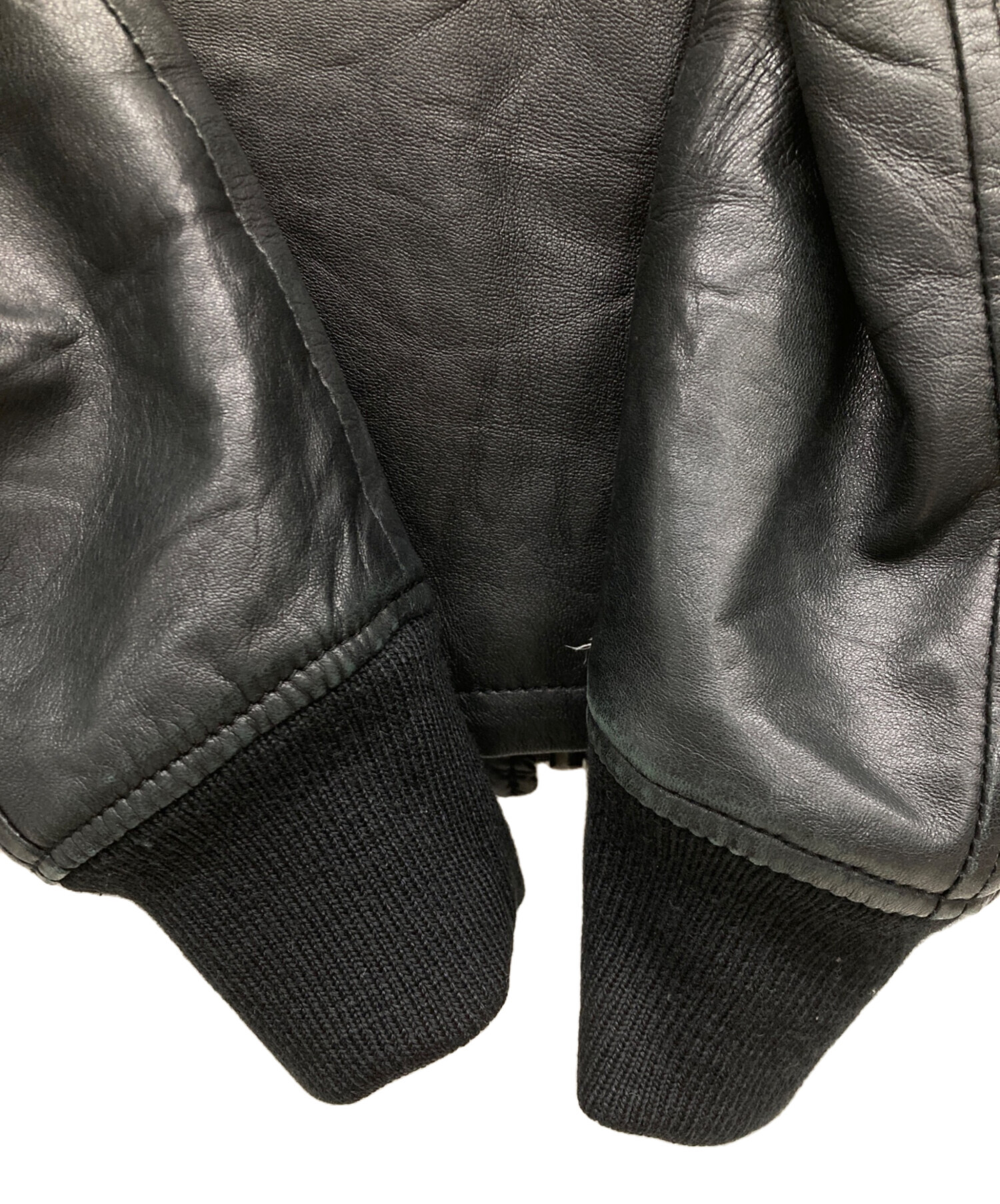 中古・古着通販】GARRETT (ギャレット) ラムレザージャケット ブラック