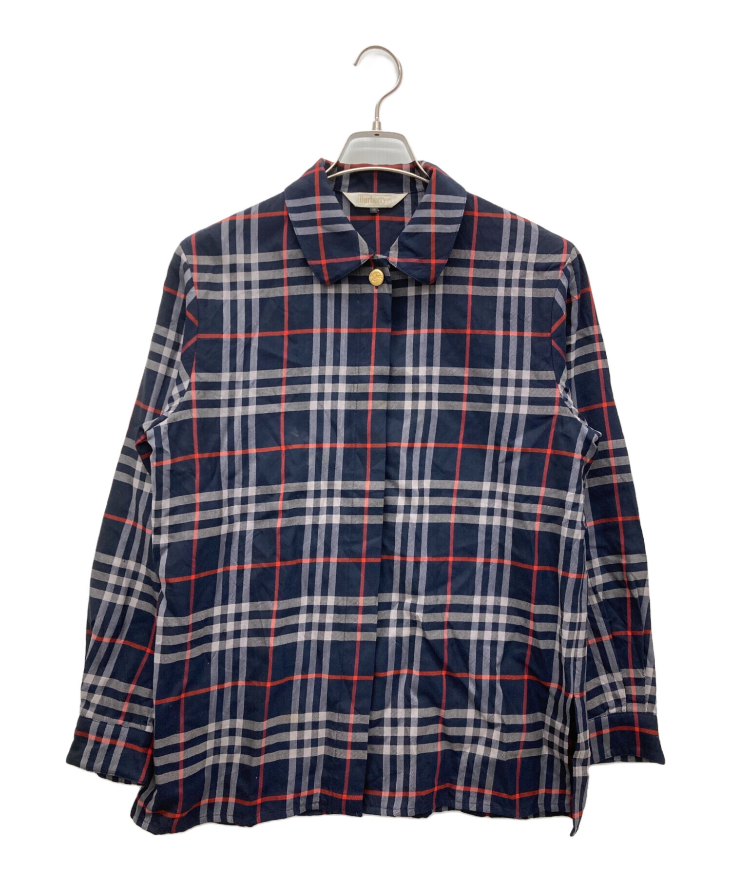 中古・古着通販】BURBERRY (バーバリー) チェックシャツ ネイビー