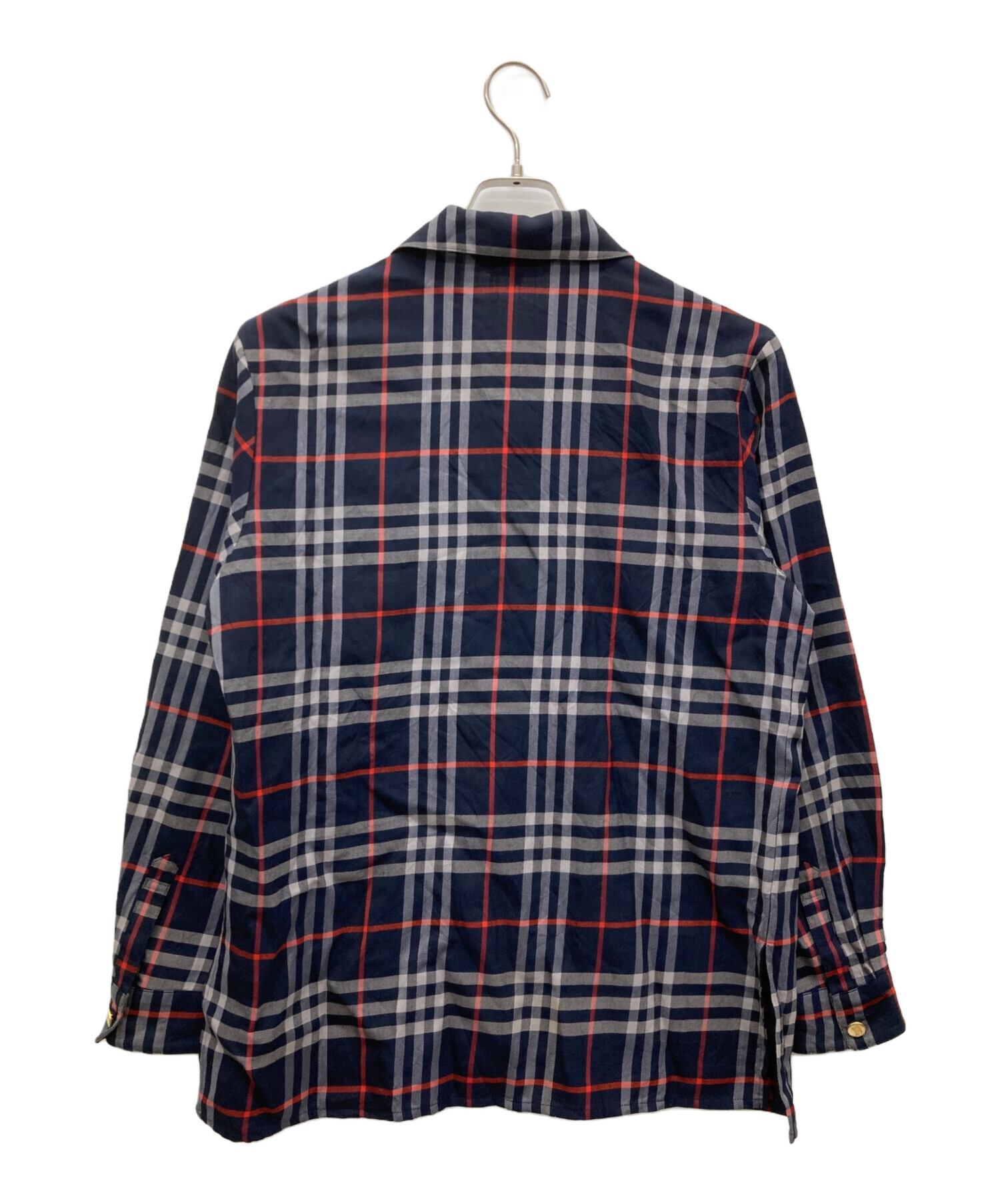 中古・古着通販】BURBERRY (バーバリー) チェックシャツ ネイビー