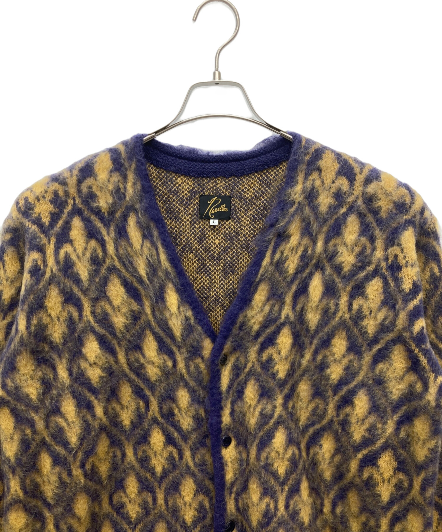 中古・古着通販】Needles (ニードルズ) モヘヤカーディガン パープル