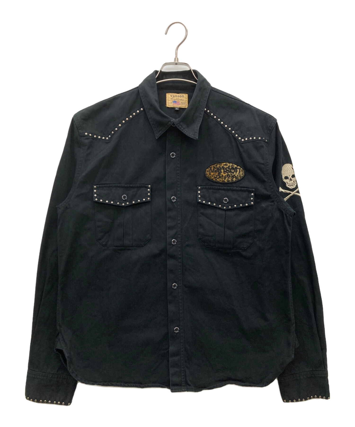 vanson ボーン刺繍ベロアジャケット XL 中古・古着通販】VANSON (バンソン) スタッズ付バック刺繍デザイン