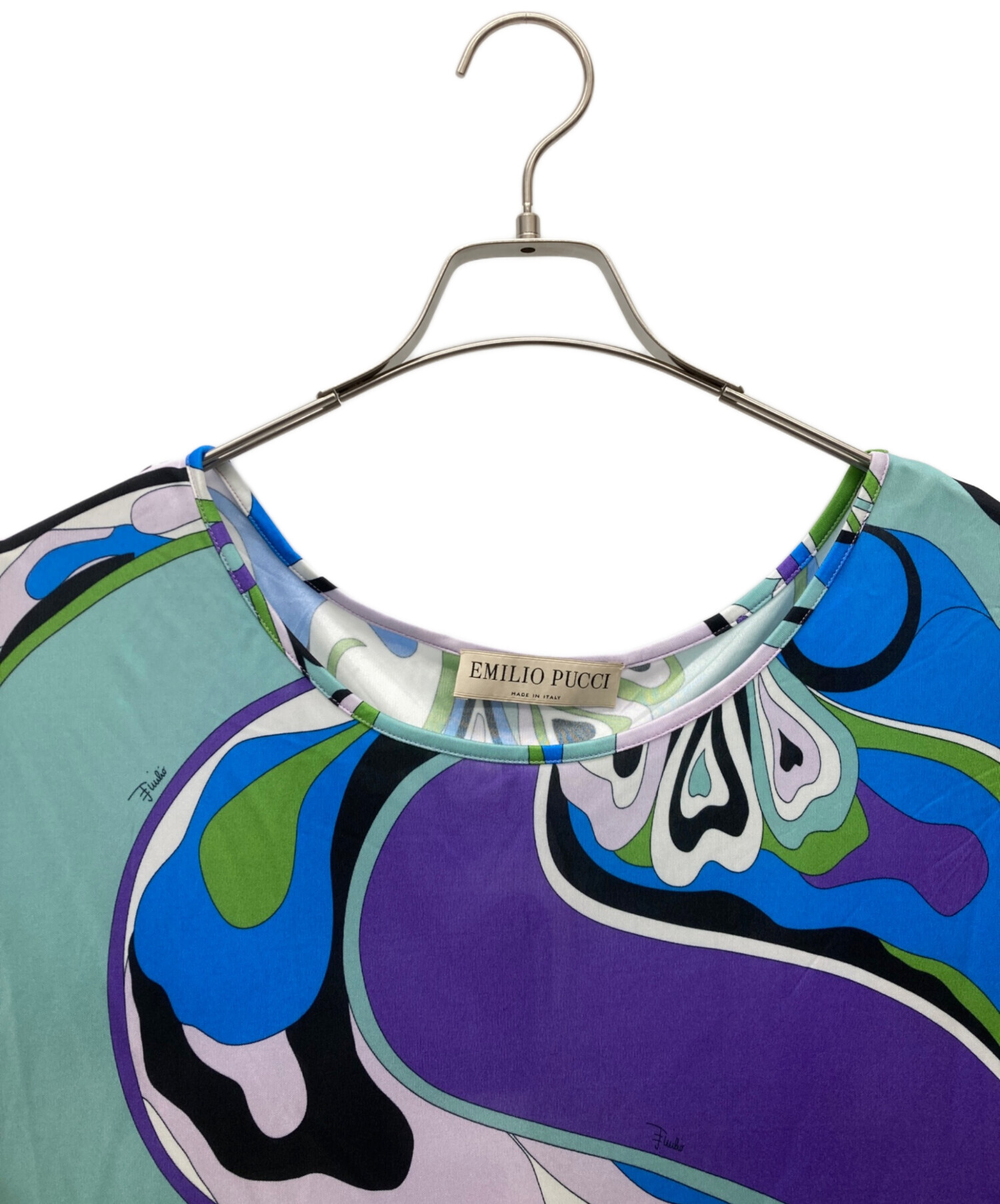 中古・古着通販】Emilio Pucci (エミリオ プッチ) ワンピース ブルー