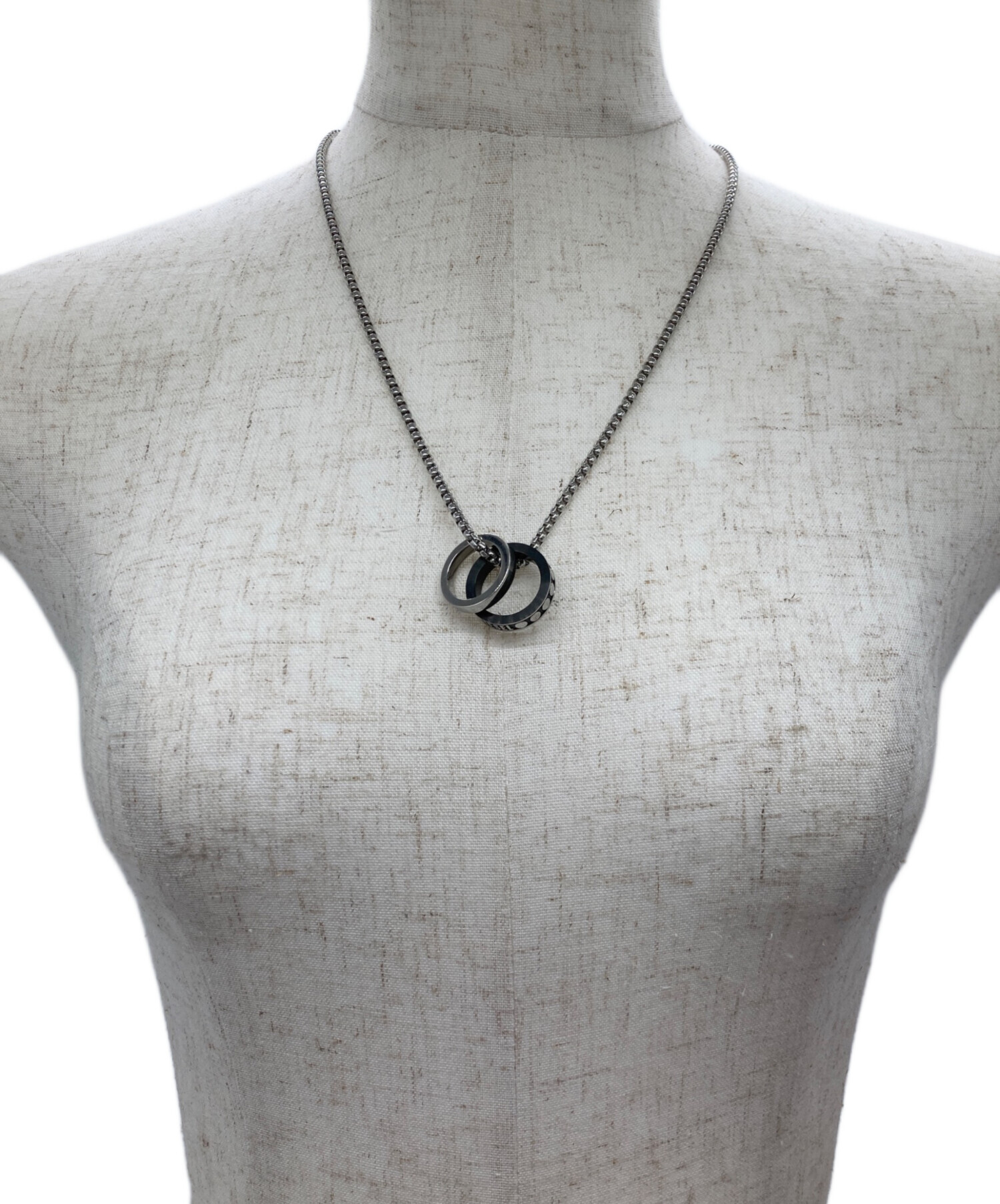 中古・古着通販】DIESEL (ディーゼル) ダブルリングネックレス