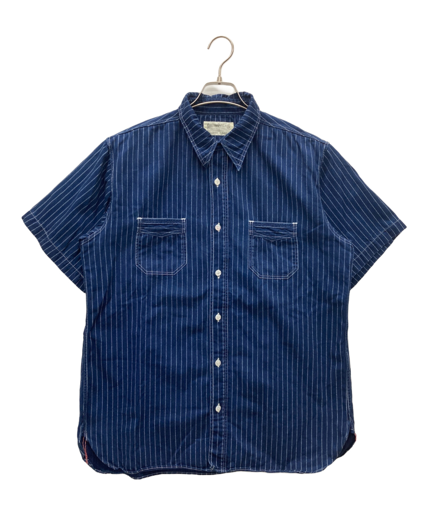 中古　シュガーケーン　sugar cane シャツ XL SC26310 中古・古着通販】SUGAR CANE (シュガーケーン) 半袖シャツ ネイビー