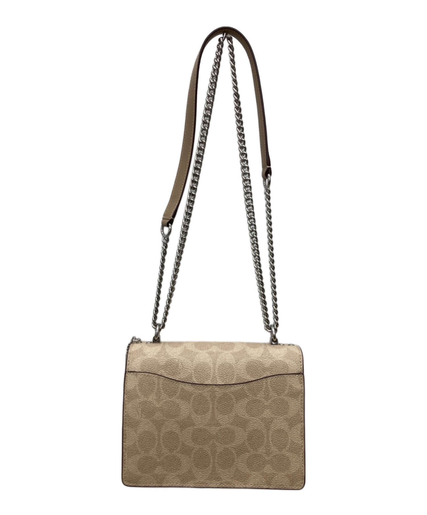 中古・古着通販】COACH (コーチ) チェーンショルダーバッグ ベージュ 