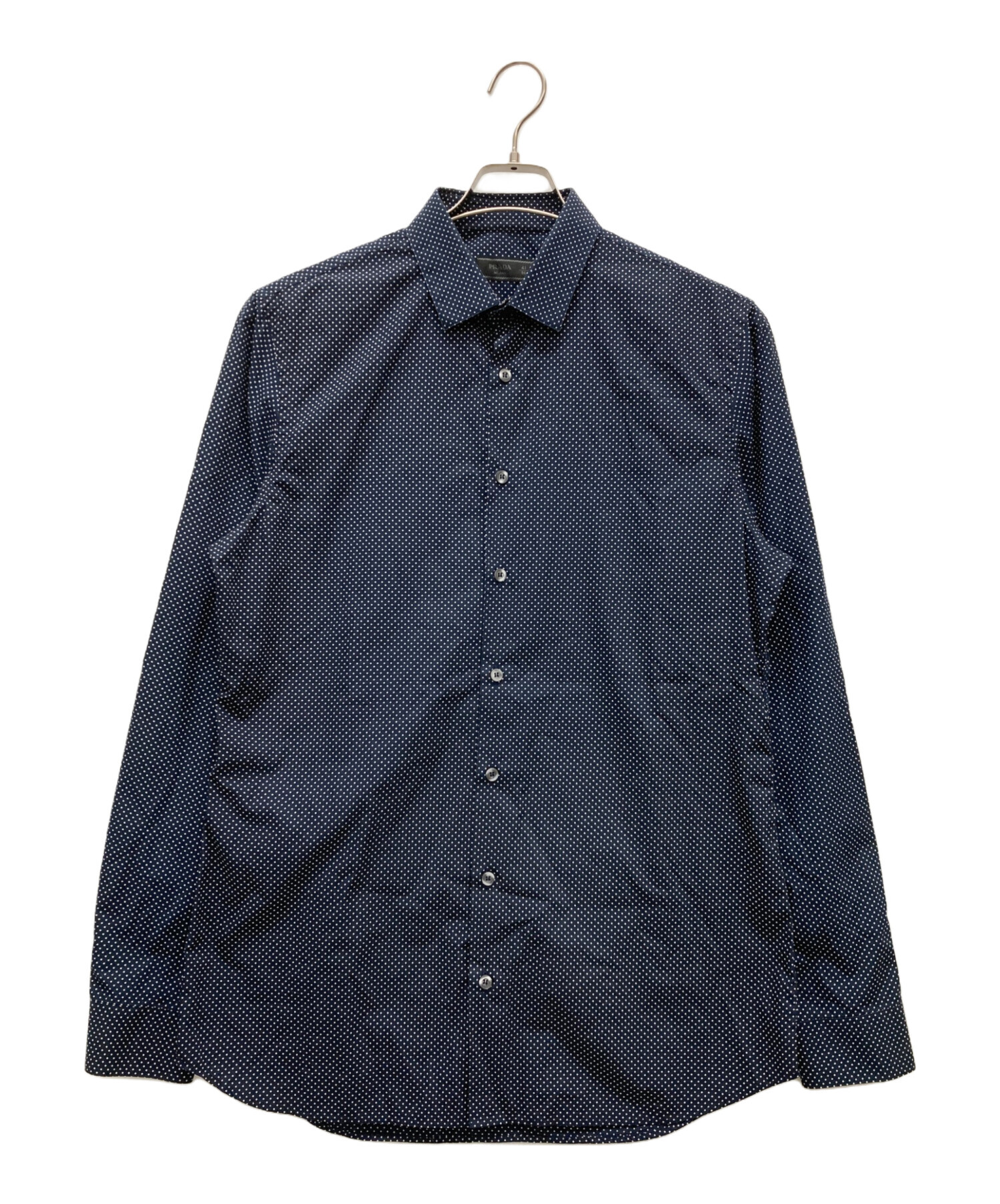 中古・古着通販】PRADA (プラダ) 長袖シャツ ネイビー サイズ:41 