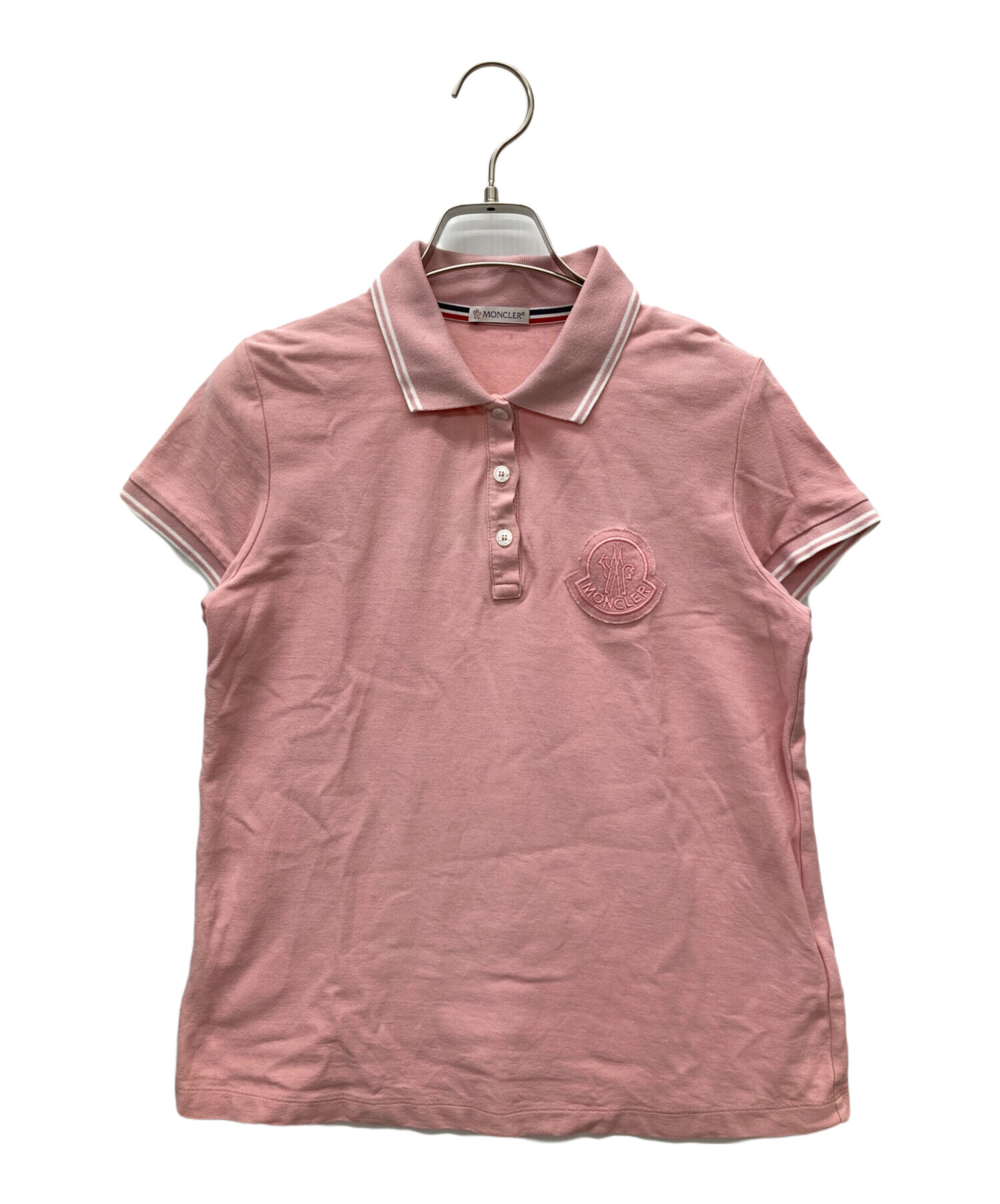 【極美品】モンクレール　MONCLER　ポロシャツ　半袖　ピンク　size L 中古・古着通販】MONCLER (モンクレール) 半袖ポロシャツ ピンク