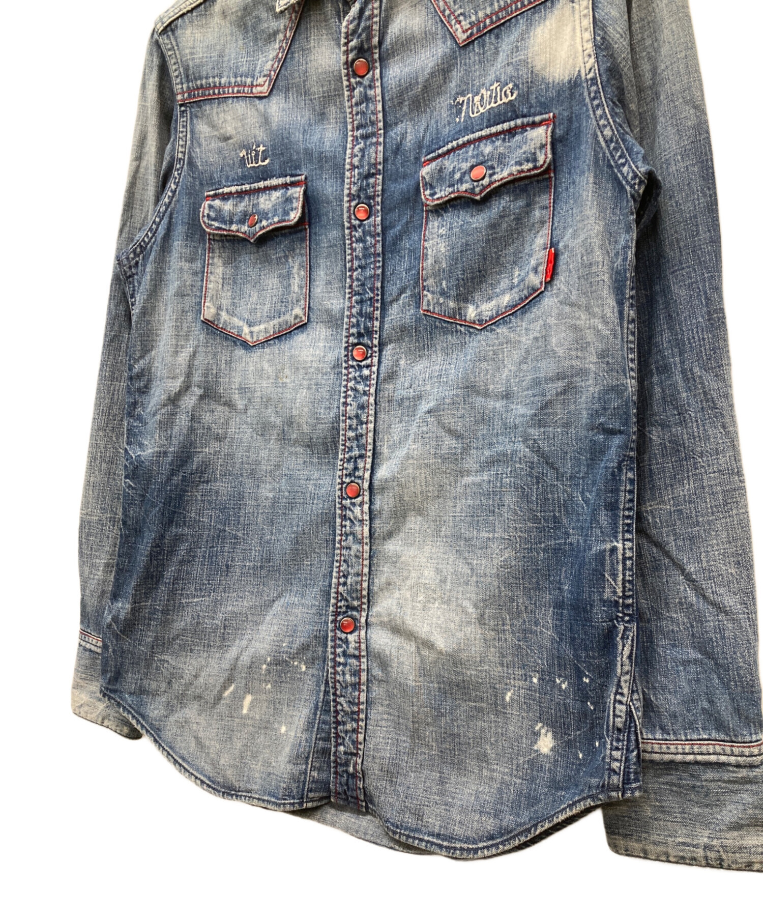 中古・古着通販】WTAPS (ダブルタップス) 12SSウエスタンデニムシャツ